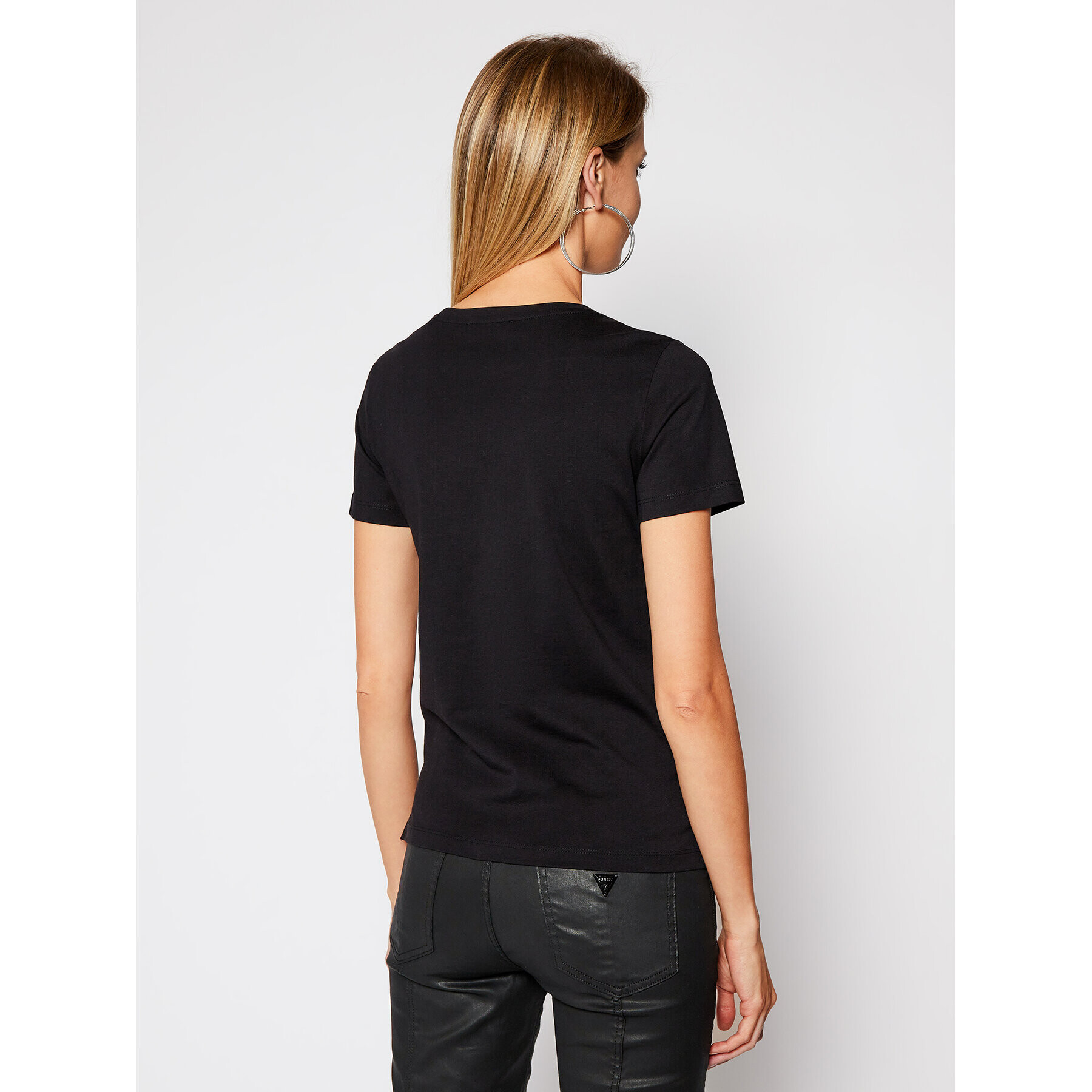 Guess Тишърт W1RI0B I3Z00 Черен Slim Fit - Pepit.bg