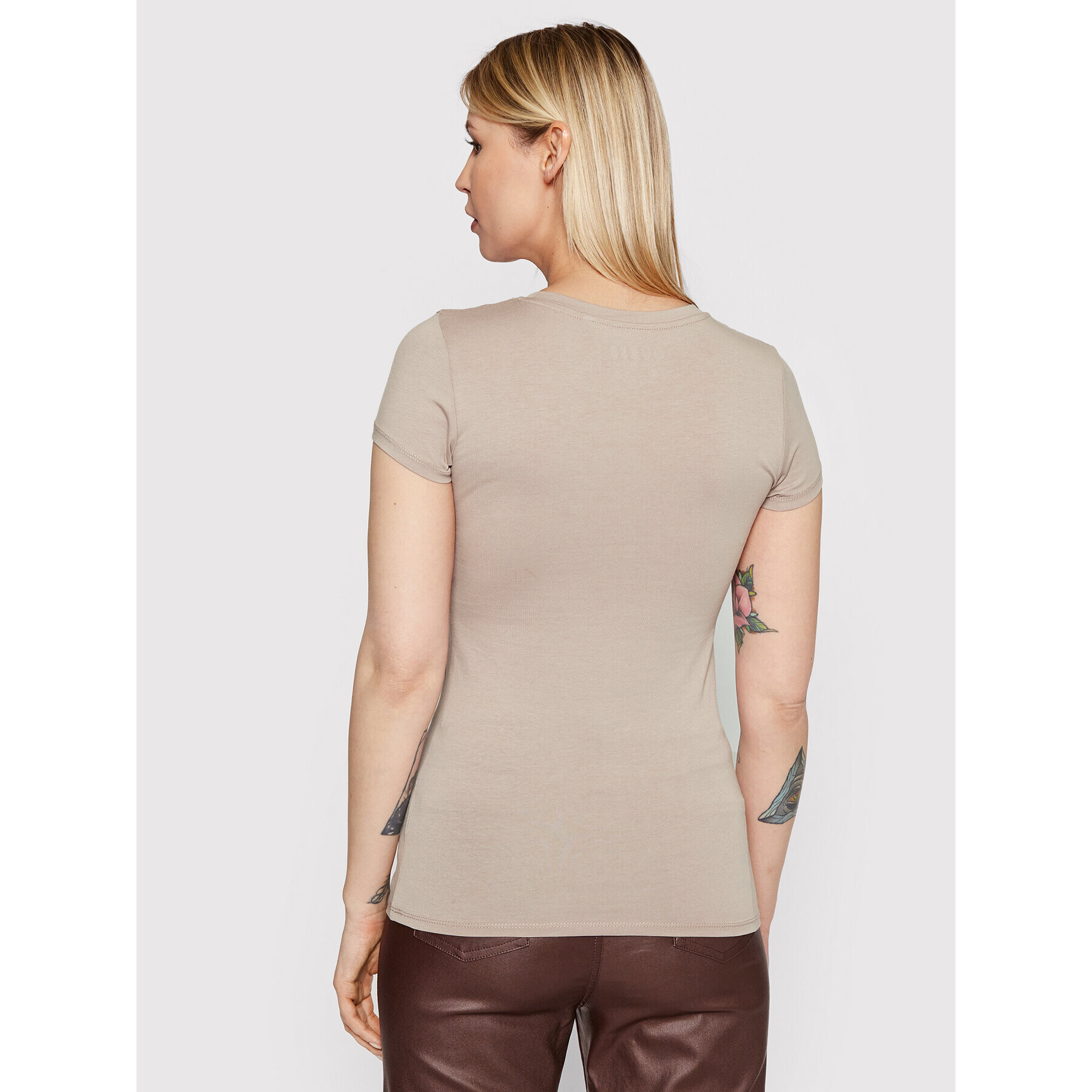 Guess Тишърт W1RI14 KAKZ2 Бежов Regular Fit - Pepit.bg