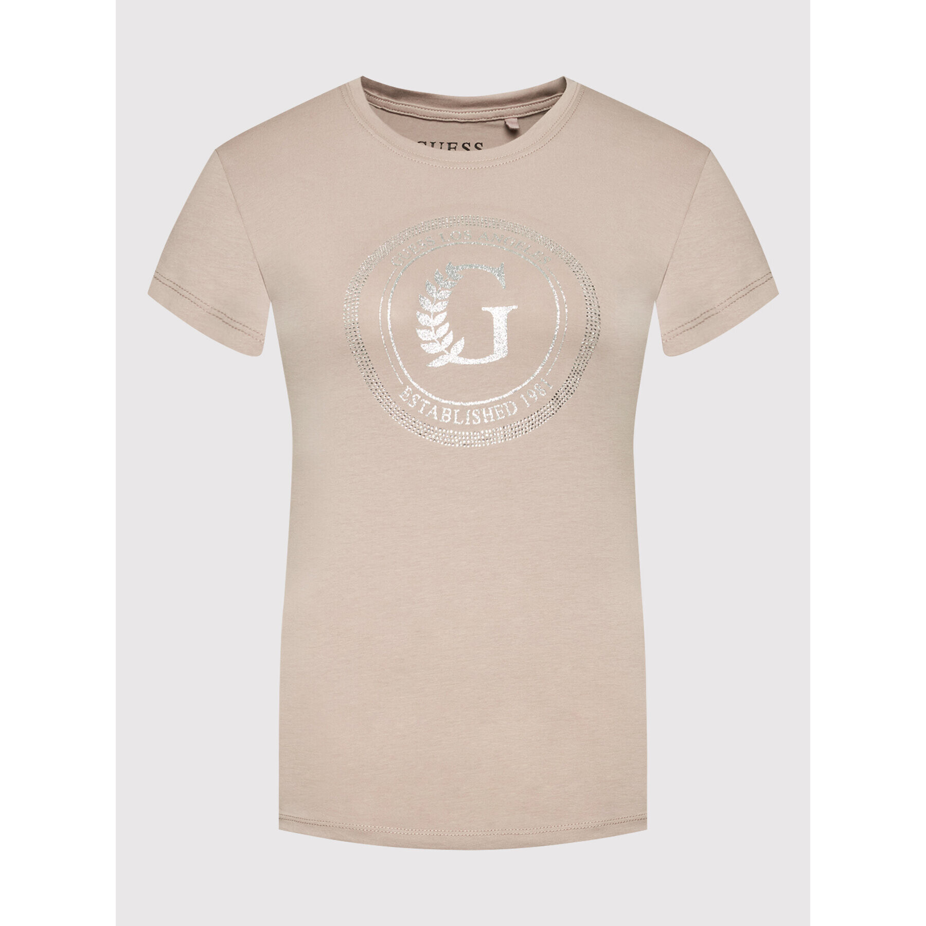 Guess Тишърт W1RI14 KAKZ2 Бежов Regular Fit - Pepit.bg