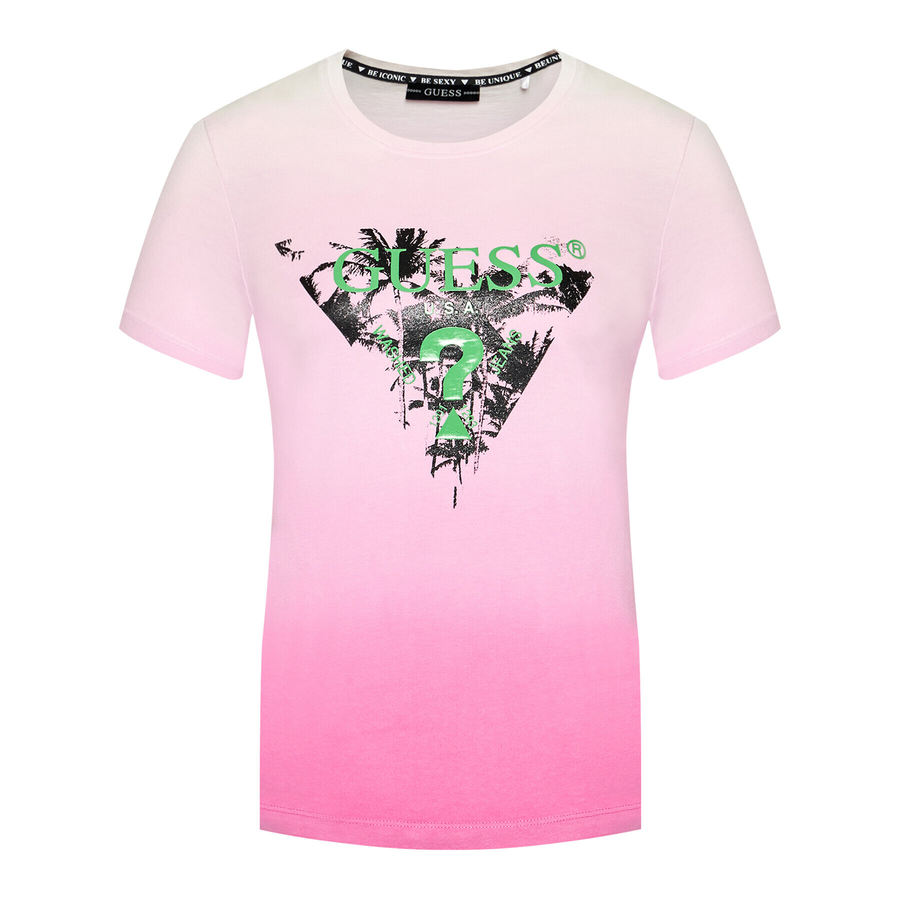 Guess Тишърт W1RI9D I3Z00 Розов Regular Fit - Pepit.bg