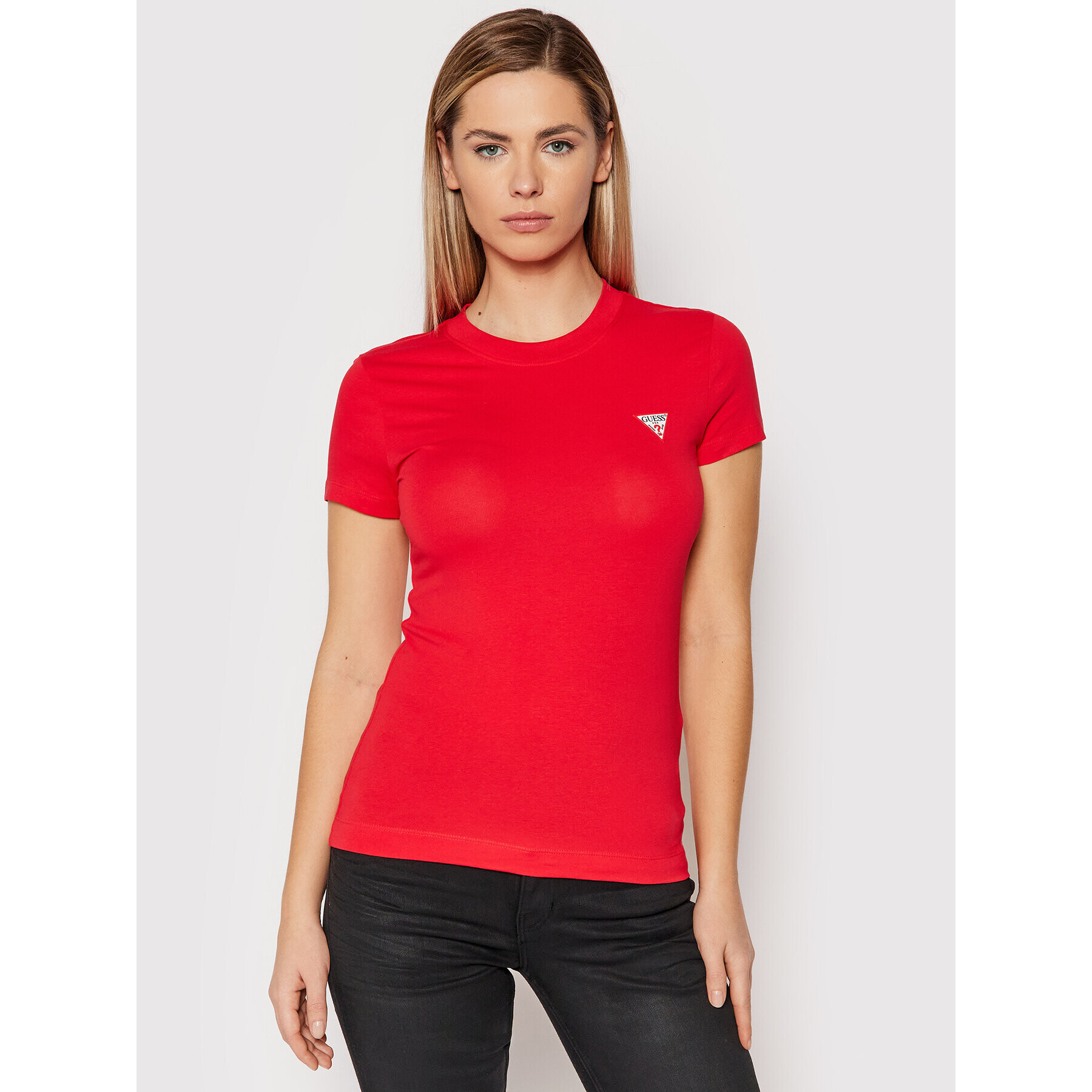 Guess Тишърт W1YI0Z J1311 Червен Slim Fit - Pepit.bg