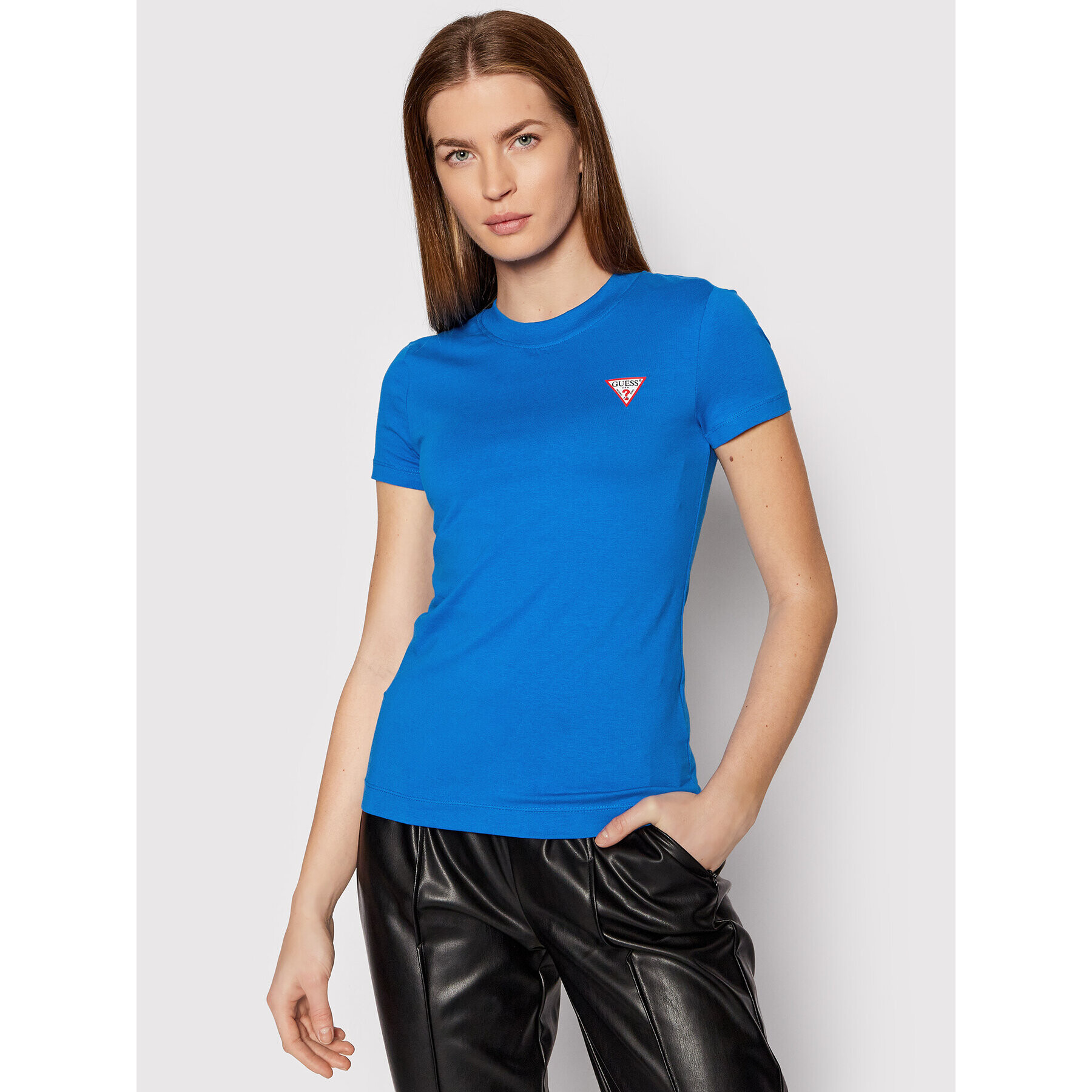 Guess Тишърт W1YI0Z J1311 Син Slim Fit - Pepit.bg