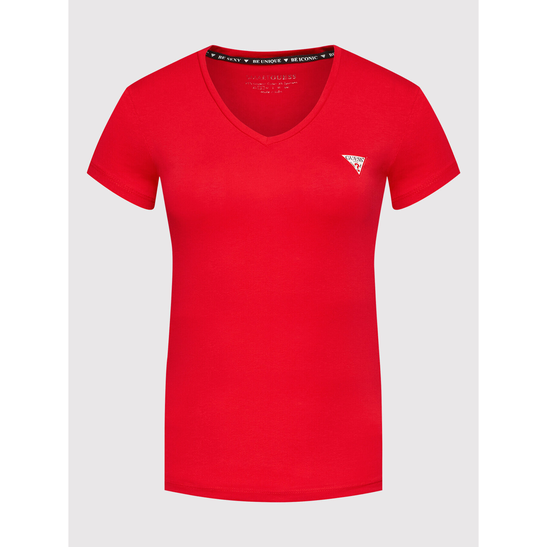 Guess Тишърт W1YI1A J1311 Червен Slim Fit - Pepit.bg