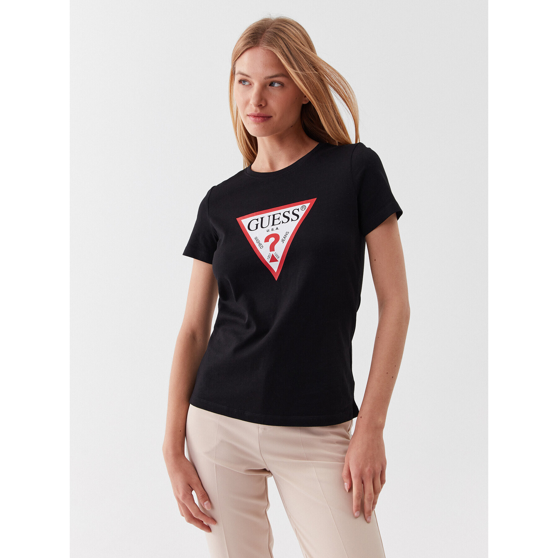 Guess Тишърт W1YI1B I3Z14 Черен Slim Fit - Pepit.bg