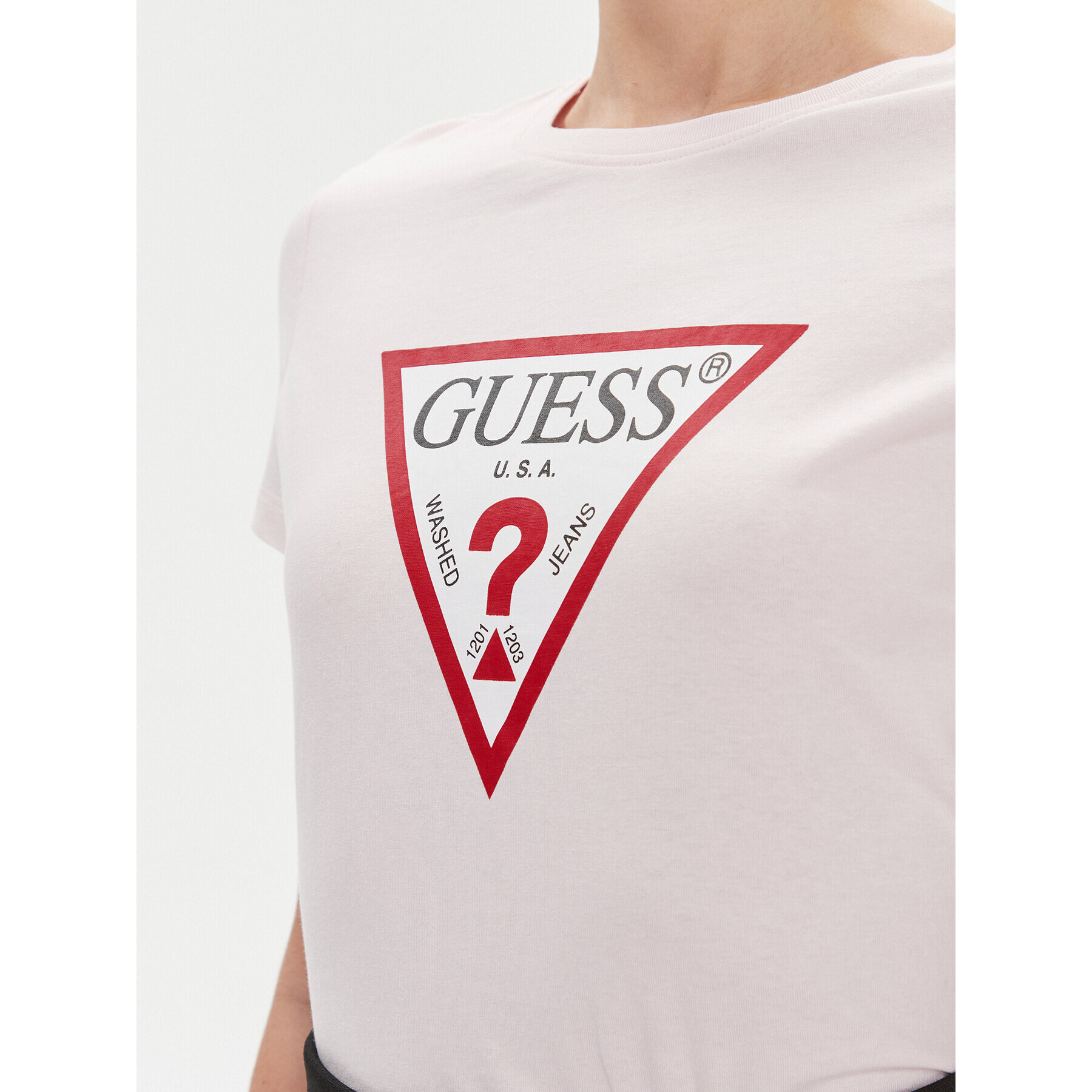 Guess Тишърт W1YI1B I3Z14 Розов Slim Fit - Pepit.bg