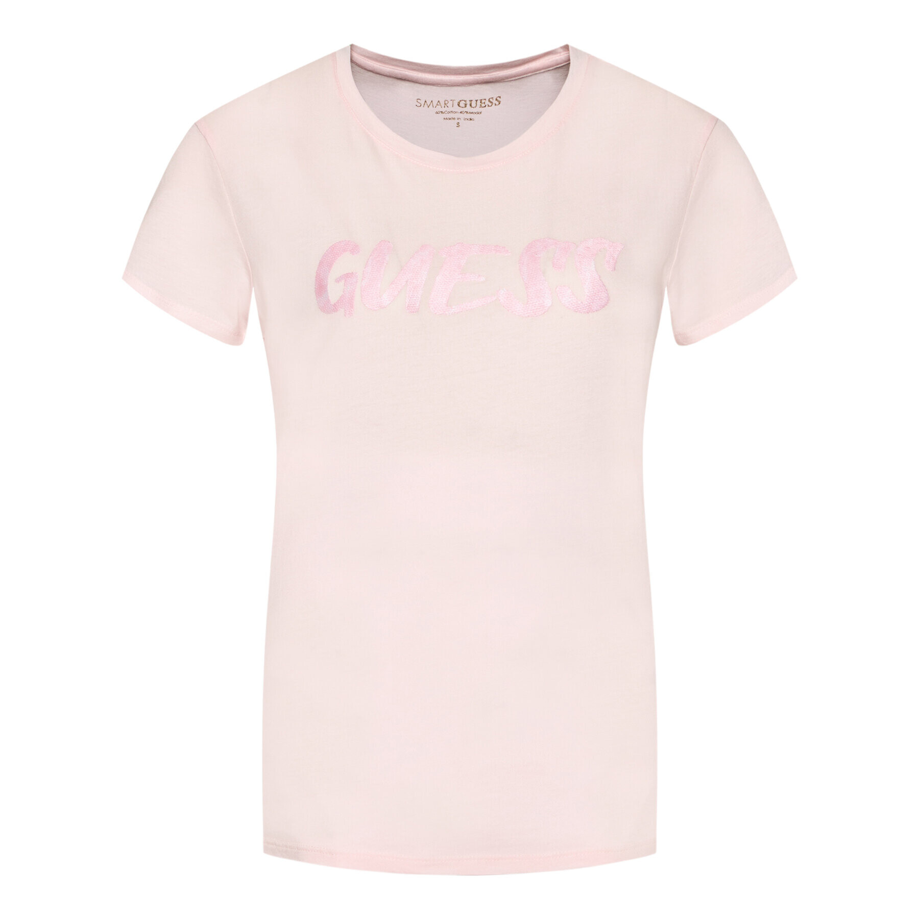 Guess Тишърт W1YI45 RA0Q0 Розов Regular Fit - Pepit.bg