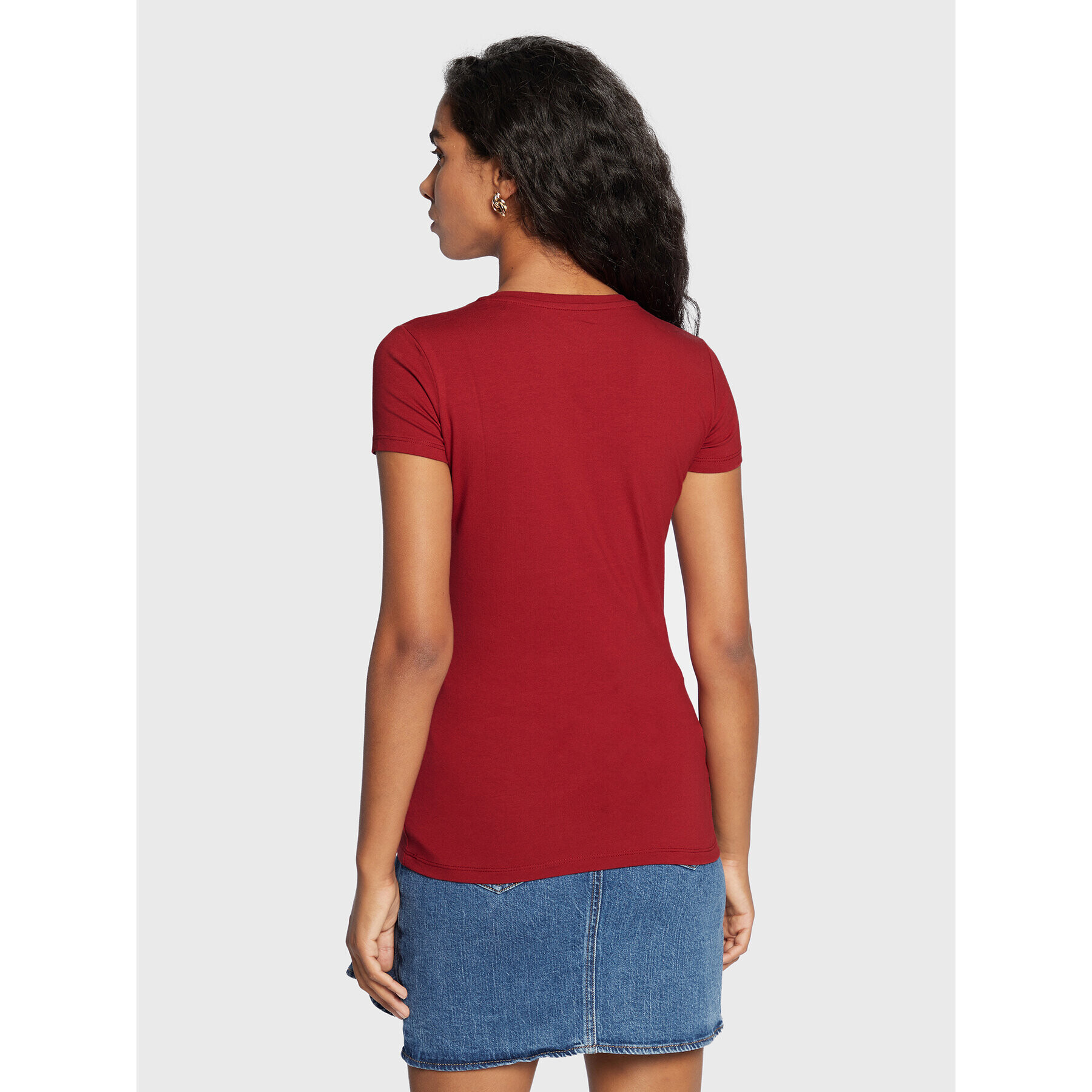 Guess Тишърт W2BI66 J1311 Червен Slim Fit - Pepit.bg