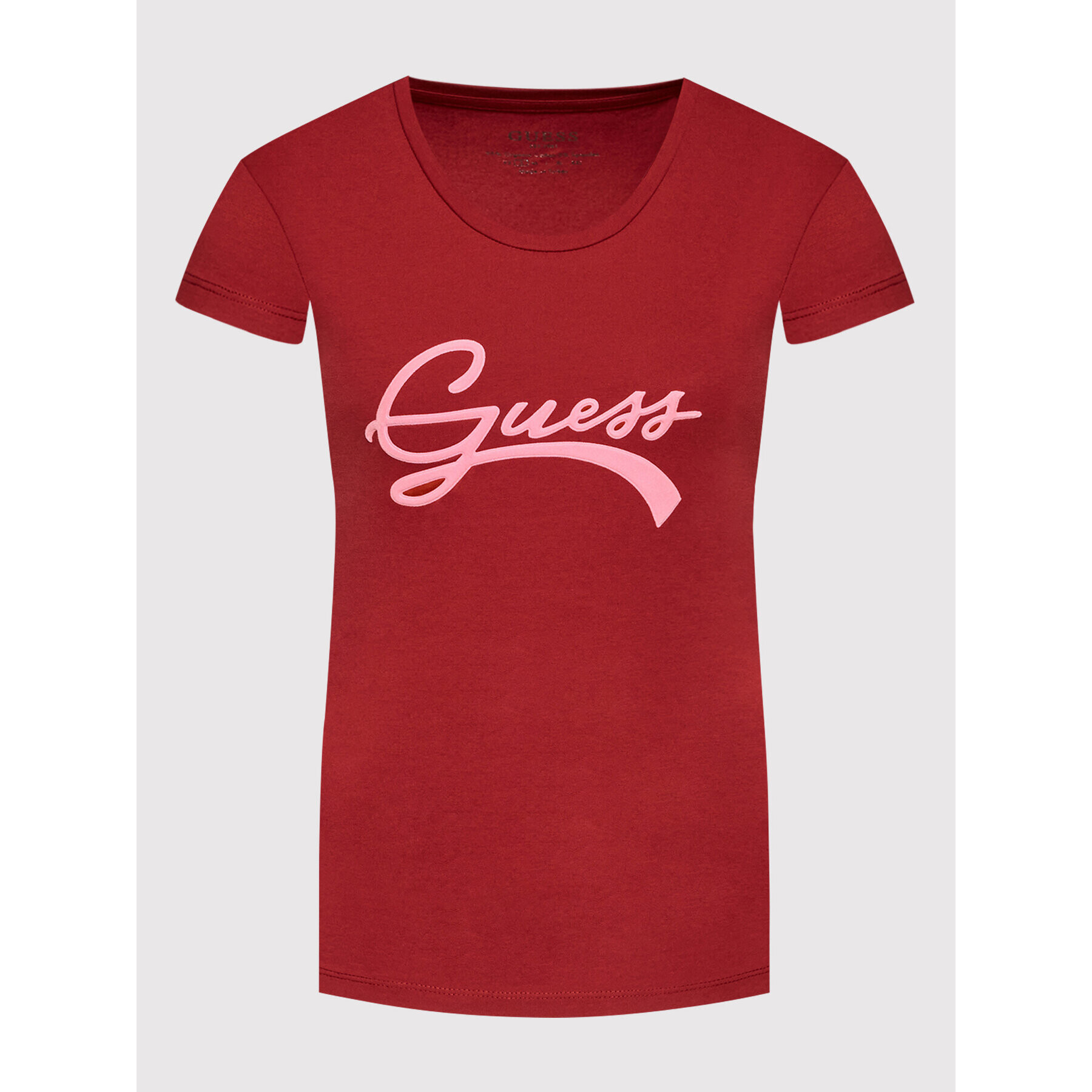Guess Тишърт W2BI66 J1311 Червен Slim Fit - Pepit.bg