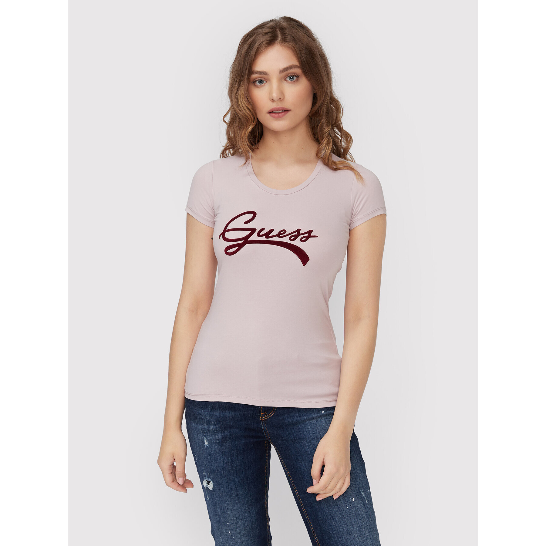 Guess Тишърт W2BI66 J1311 Виолетов Regular Fit - Pepit.bg