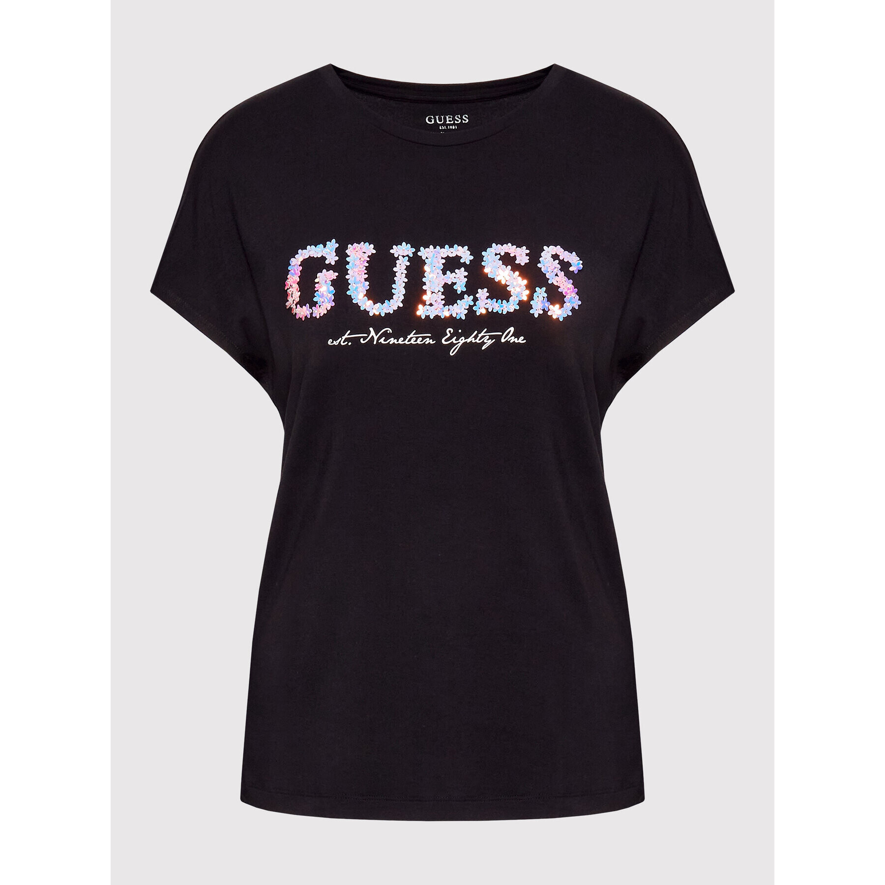 Guess Тишърт W2GI03 K68D0 Черен Regular Fit - Pepit.bg