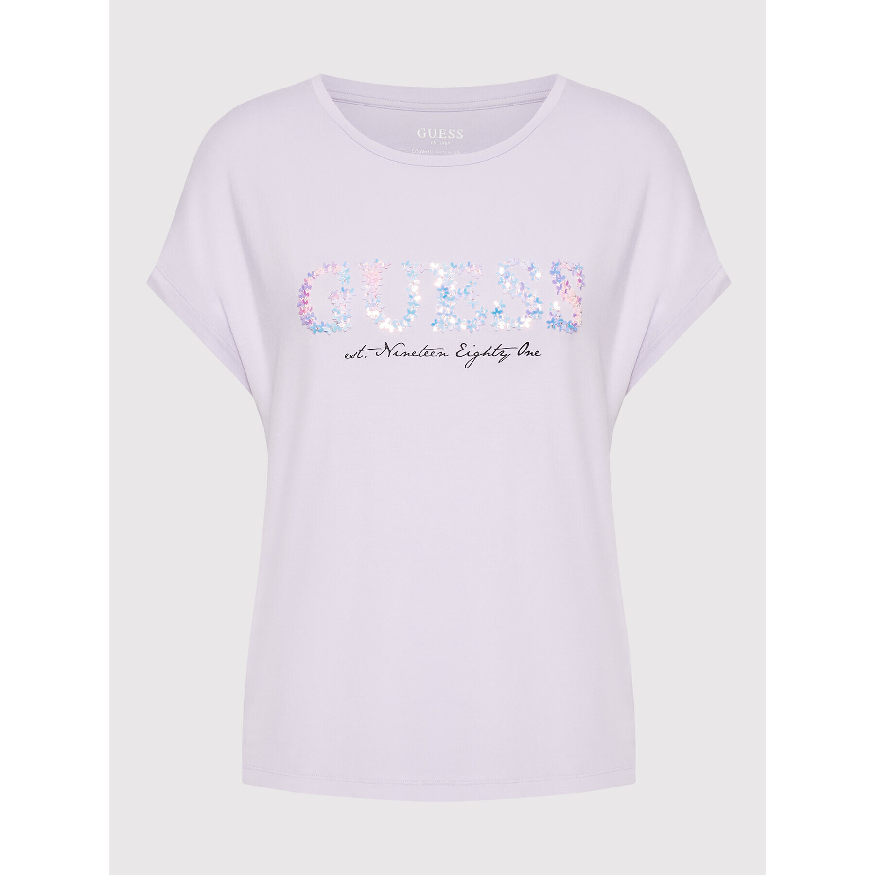 Guess Тишърт W2GI03 K68D0 Виолетов Regular Fit - Pepit.bg