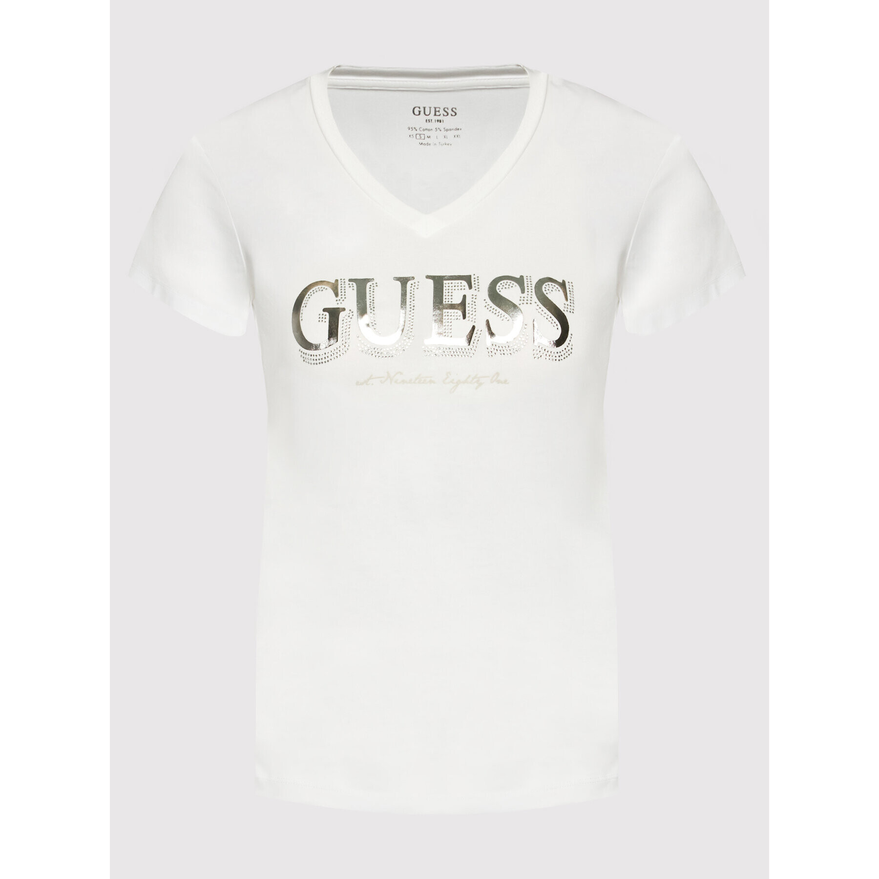 Guess Тишърт W2GI05 J1300 Бял Regular Fit - Pepit.bg
