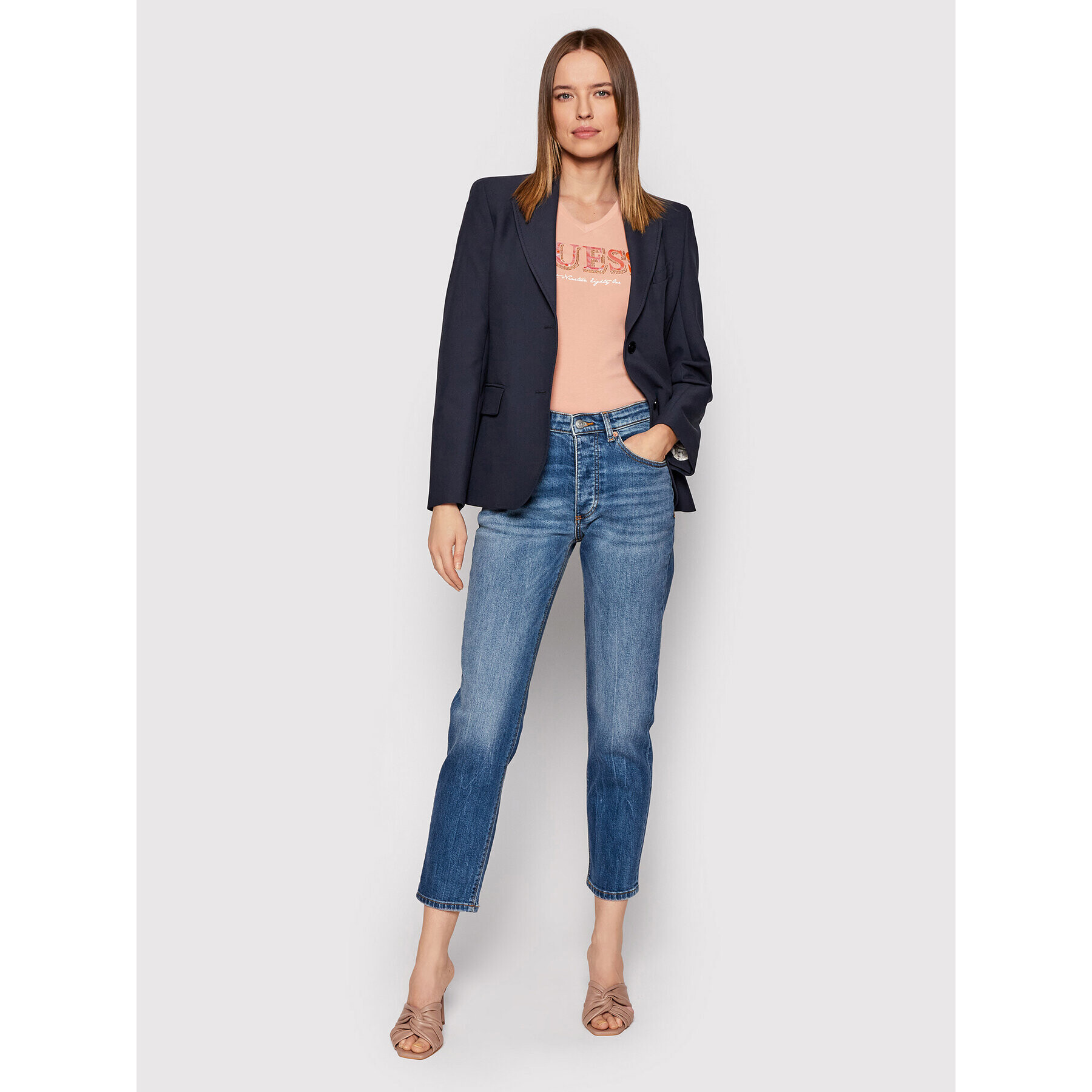 Guess Тишърт W2GI05 J1300 Оранжев Regular Fit - Pepit.bg