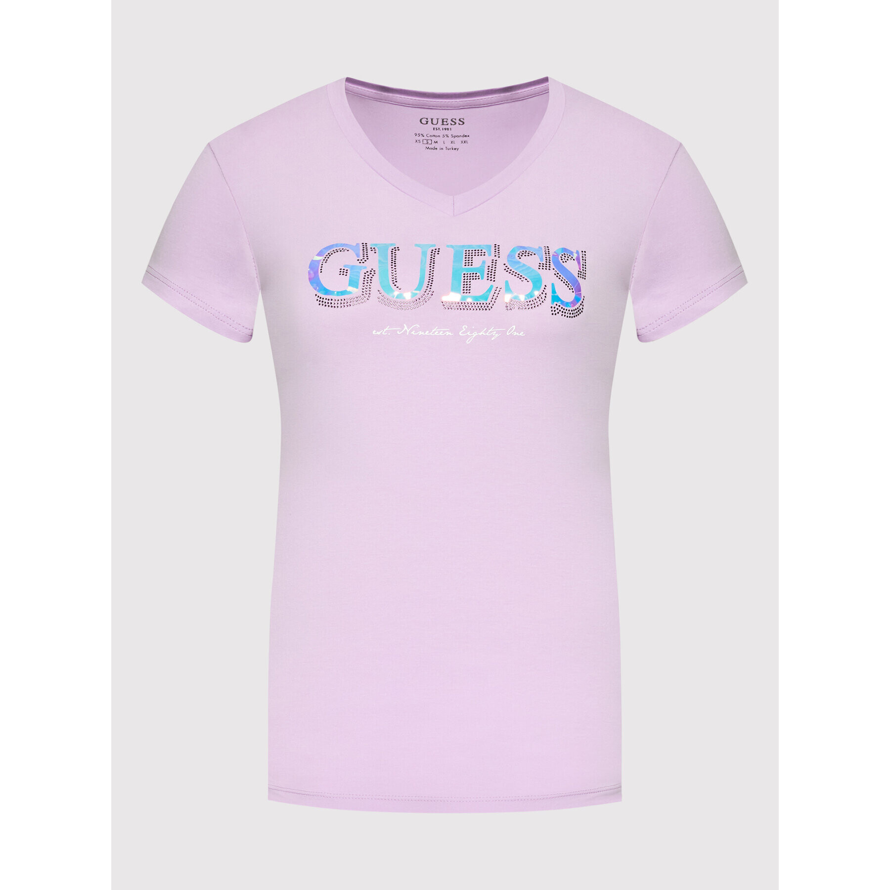 Guess Тишърт W2GI05 J1300 Виолетов Regular Fit - Pepit.bg