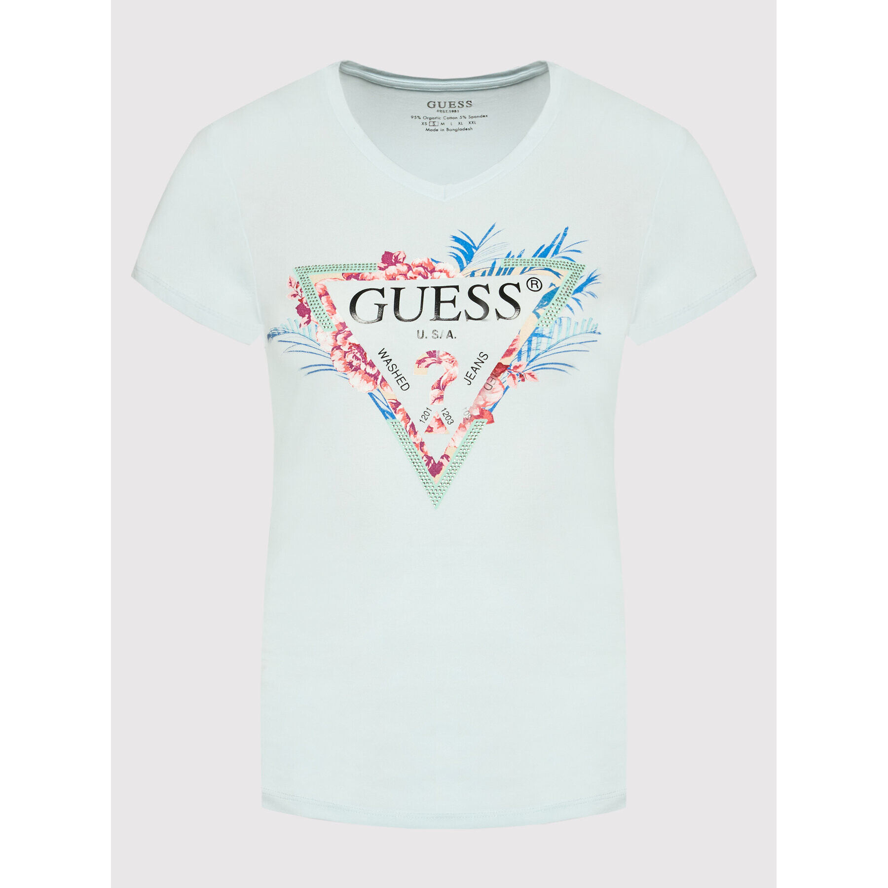 Guess Тишърт W2GI06 J1311 Син Regular Fit - Pepit.bg
