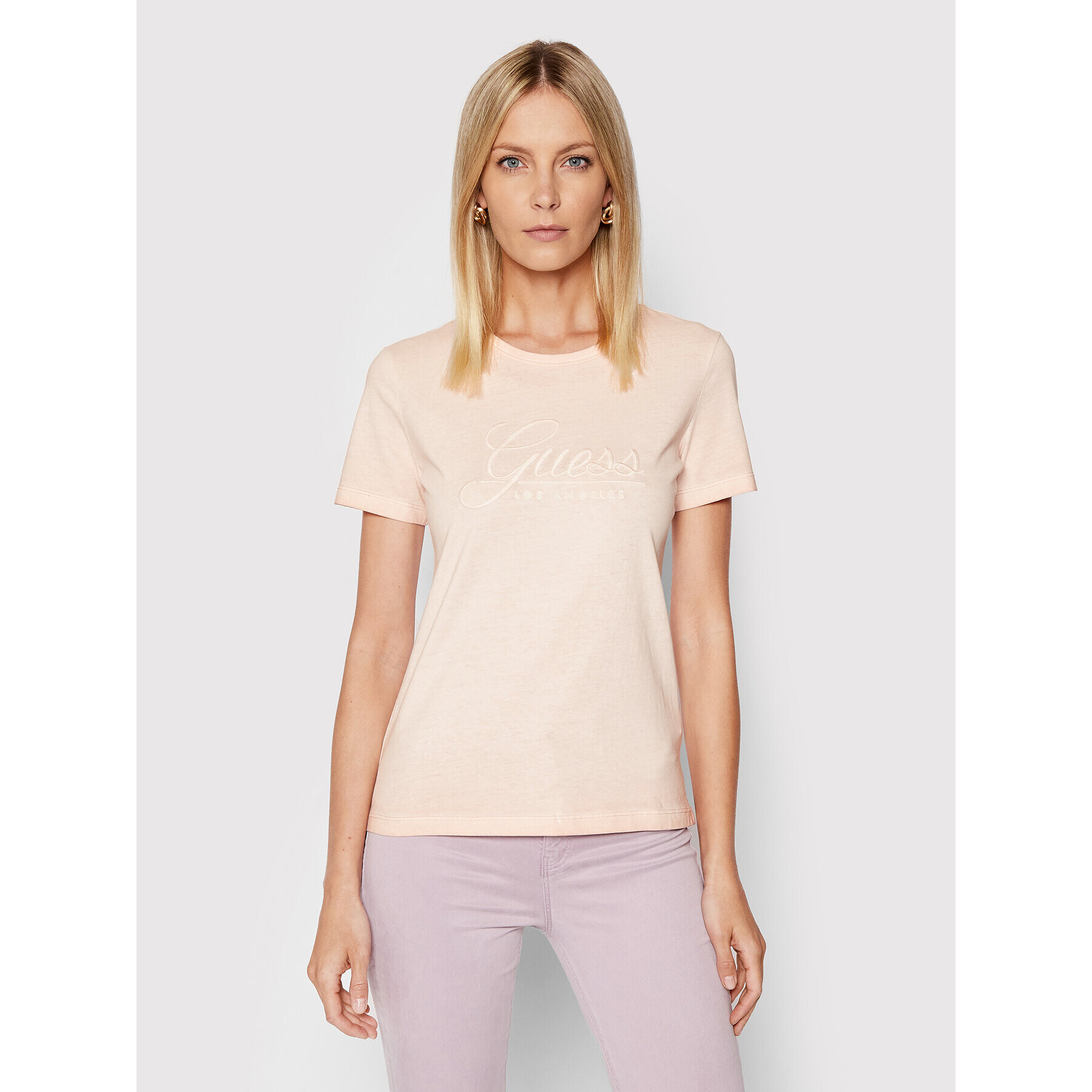 Guess Тишърт W2GI09 I3Z00 Розов Regular Fit - Pepit.bg