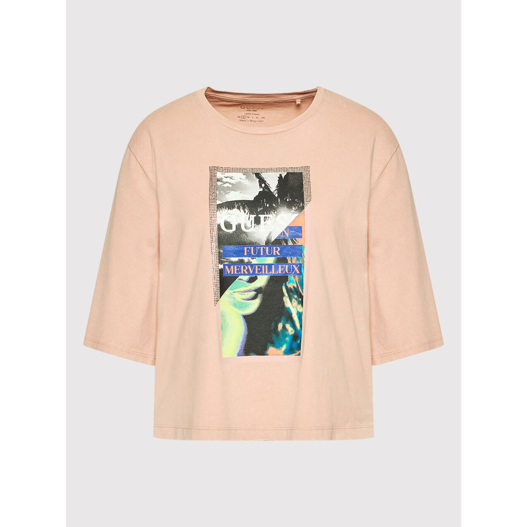 Guess Тишърт W2GI20 I3Z00 Розов Relaxed Fit - Pepit.bg