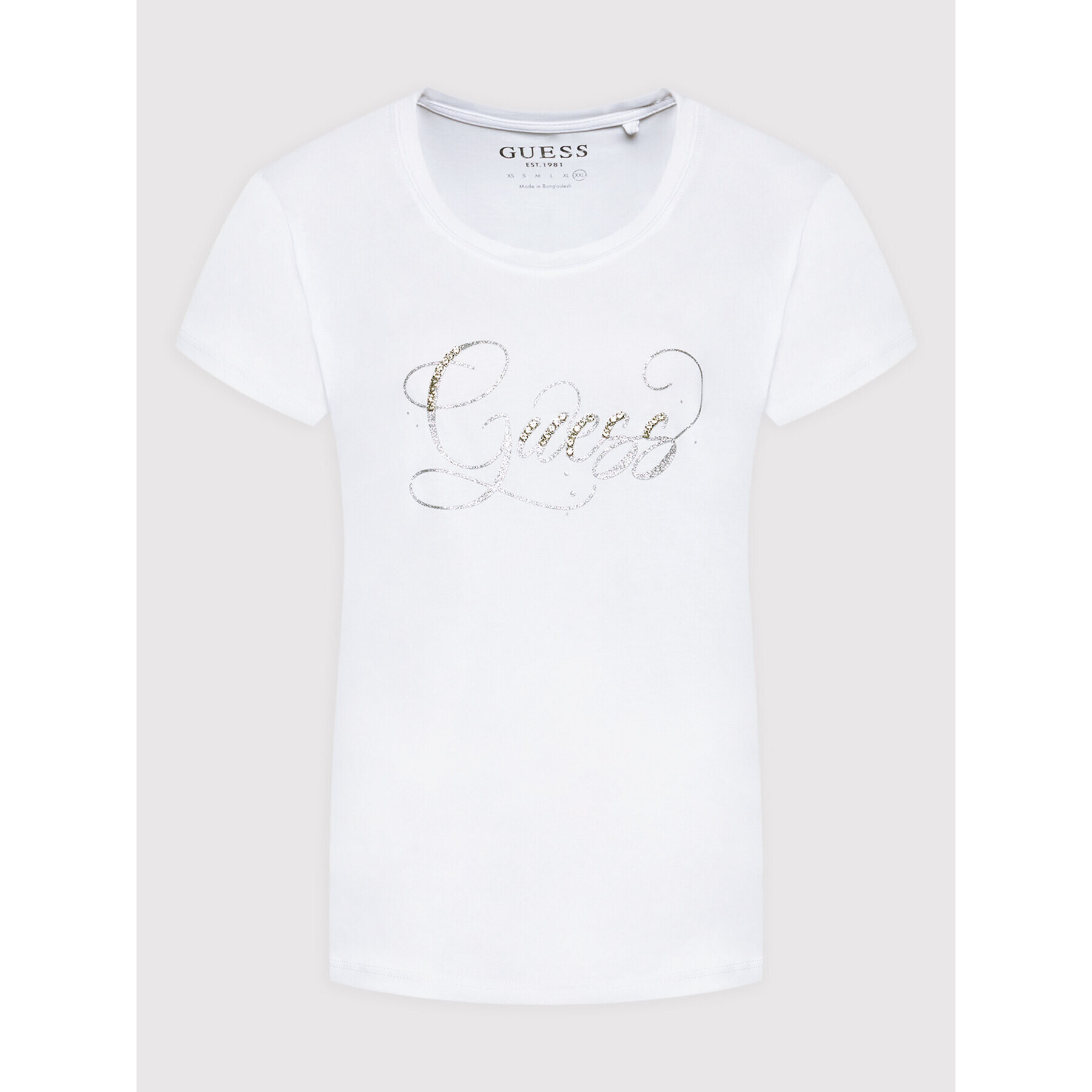 Guess Тишърт W2GI24 KA0Q1 Бял Regular Fit - Pepit.bg