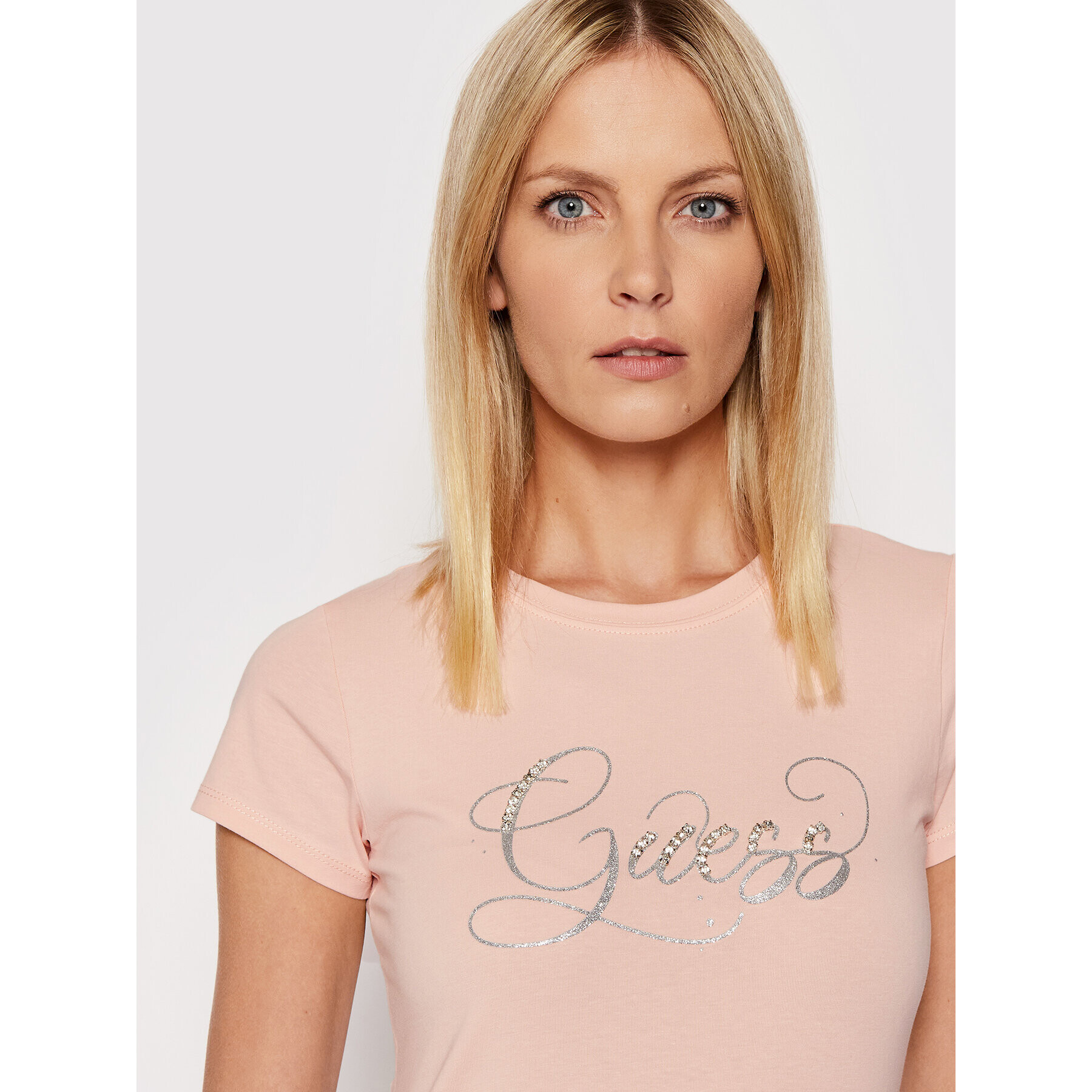 Guess Тишърт W2GI24 KA0Q1 Розов Regular Fit - Pepit.bg