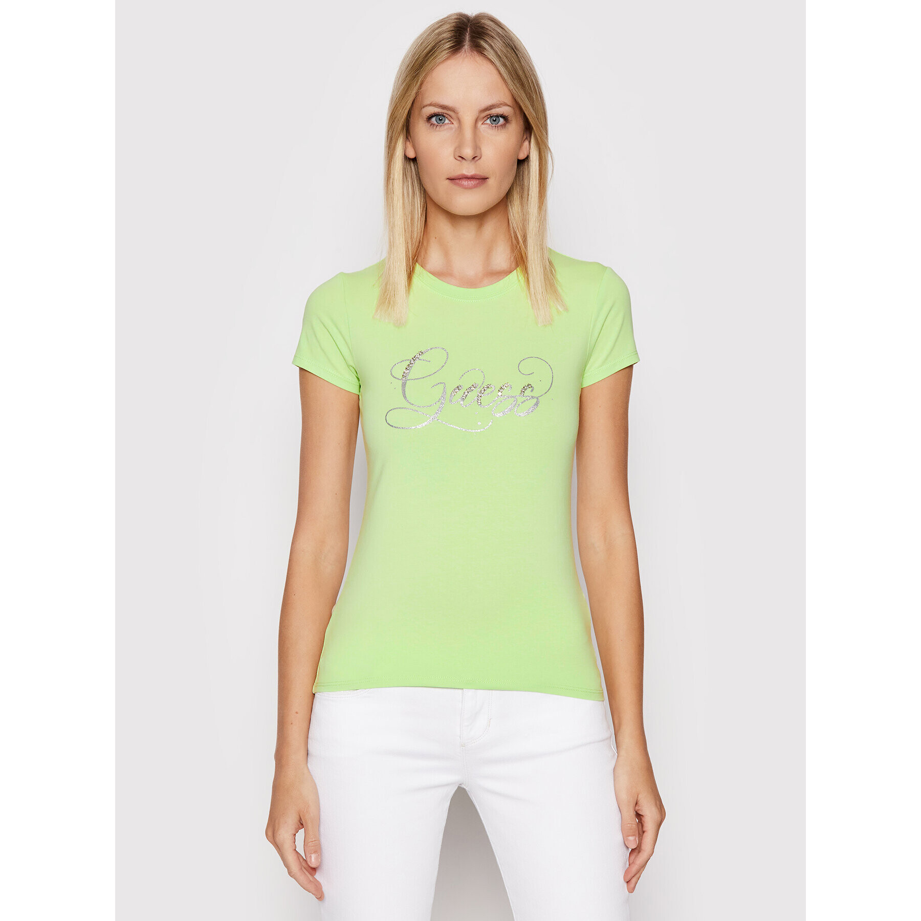 Guess Тишърт W2GI24 KA0Q1 Зелен Regular Fit - Pepit.bg