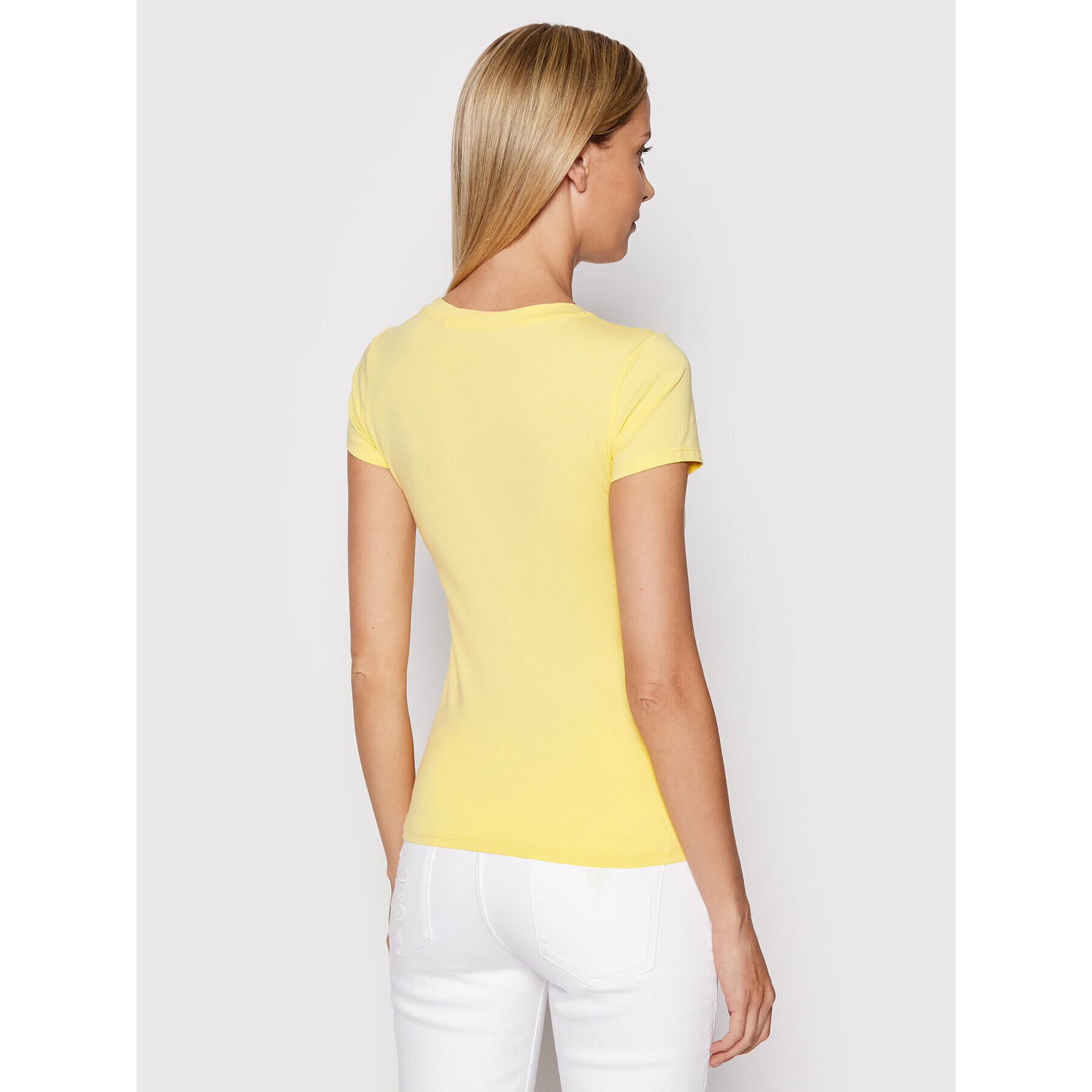 Guess Тишърт W2GI24 KA0Q1 Жълт Regular Fit - Pepit.bg
