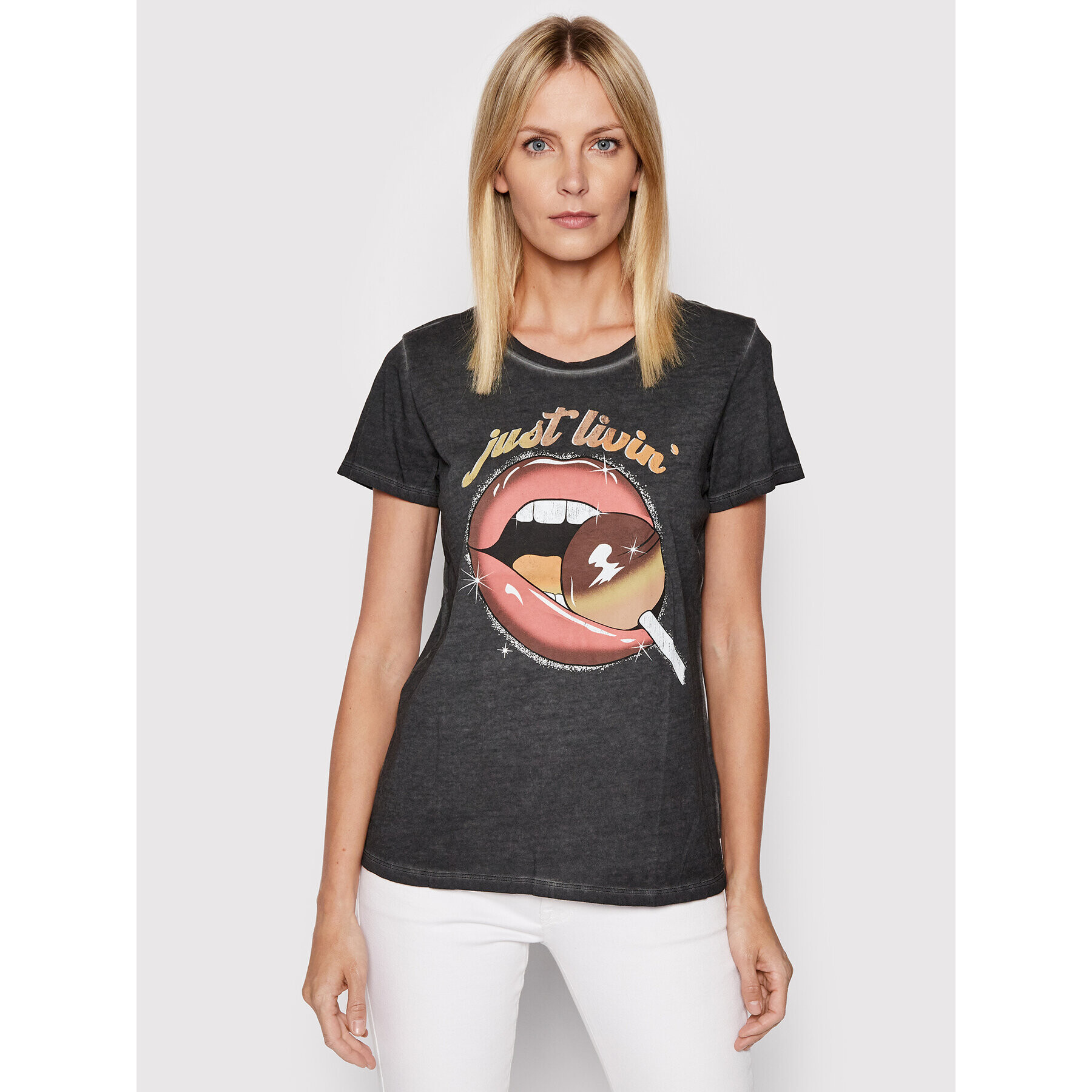 Guess Тишърт W2GI30 K9RM1 Сив Regular Fit - Pepit.bg