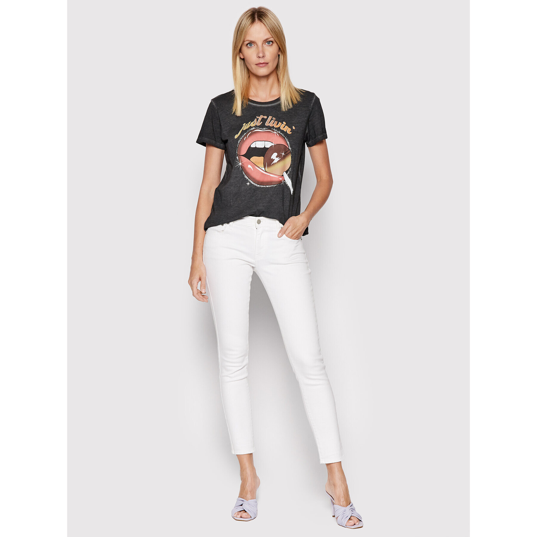 Guess Тишърт W2GI30 K9RM1 Сив Regular Fit - Pepit.bg