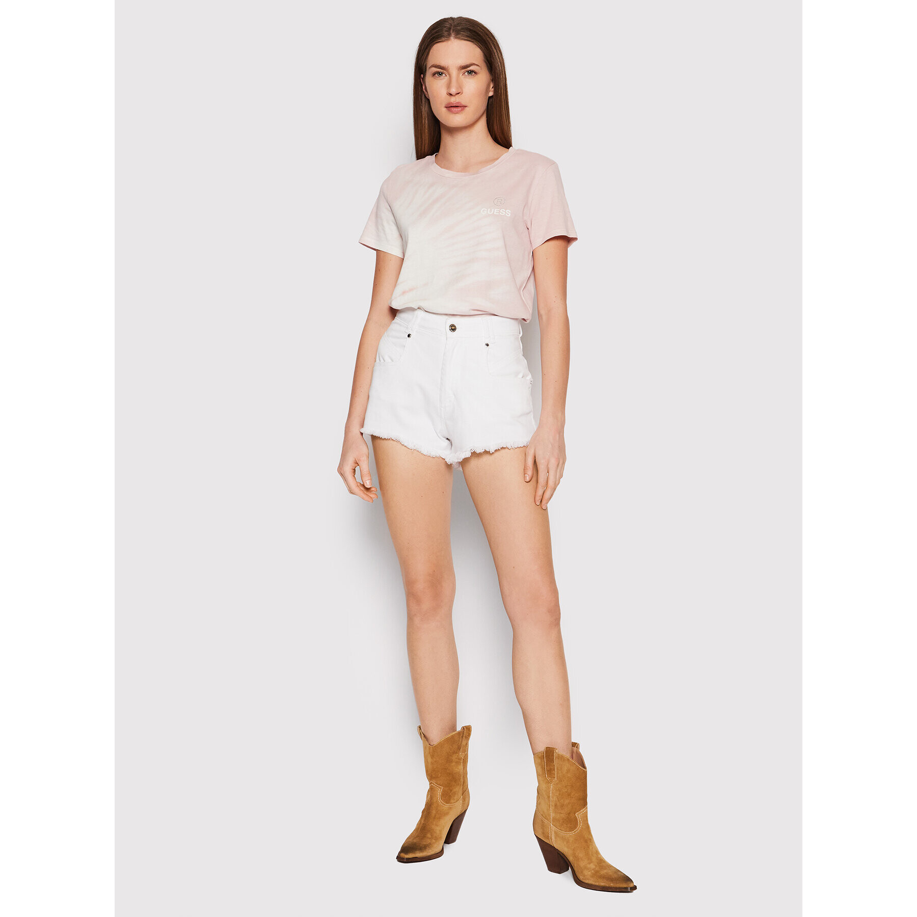 Guess Тишърт W2GI32 K9RM1 Розов Regular Fit - Pepit.bg