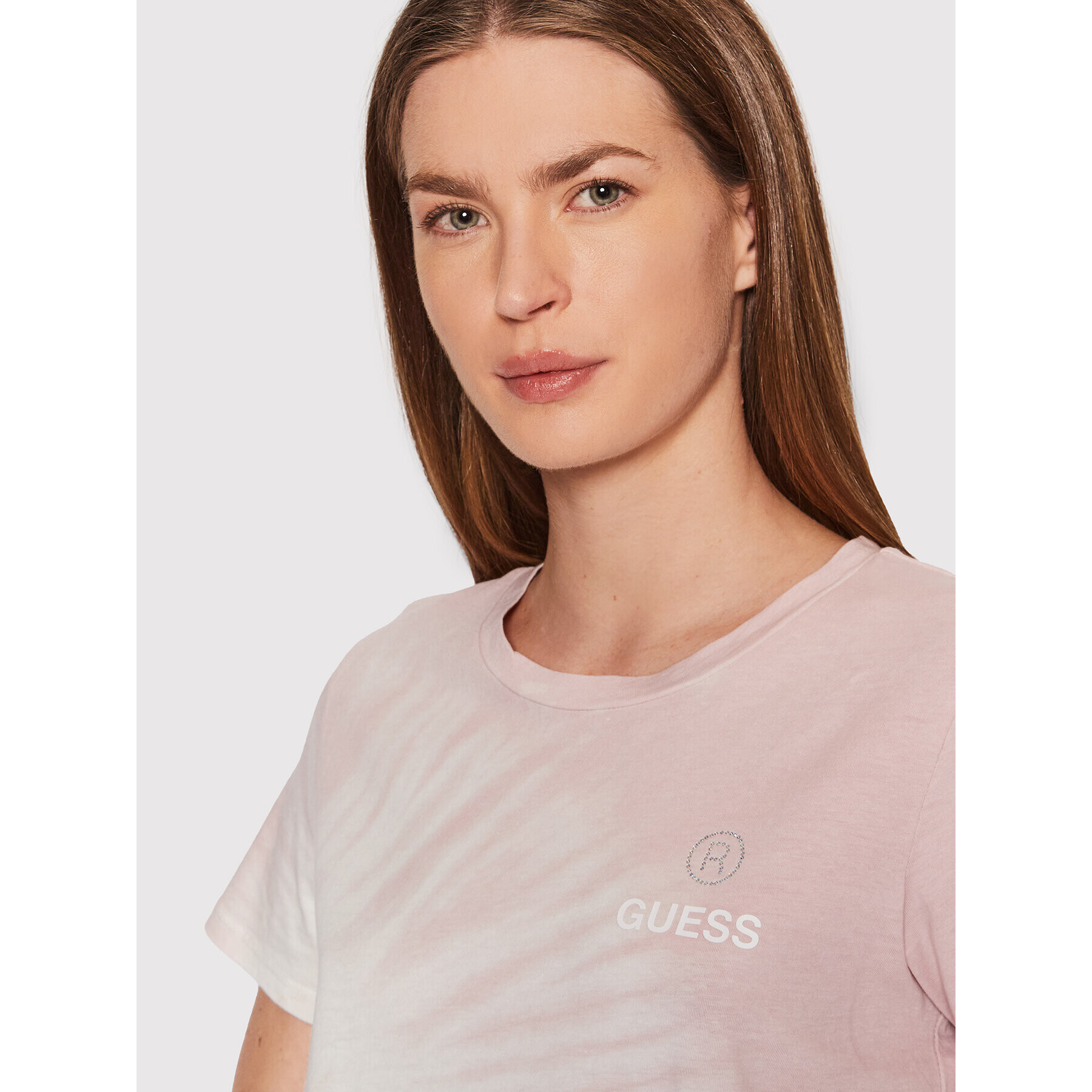 Guess Тишърт W2GI32 K9RM1 Розов Regular Fit - Pepit.bg