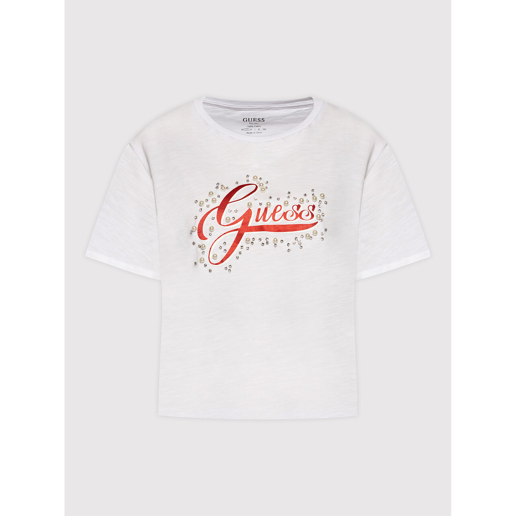 Guess Тишърт W2GI40 KB3P0 Бял Relaxed Fit - Pepit.bg
