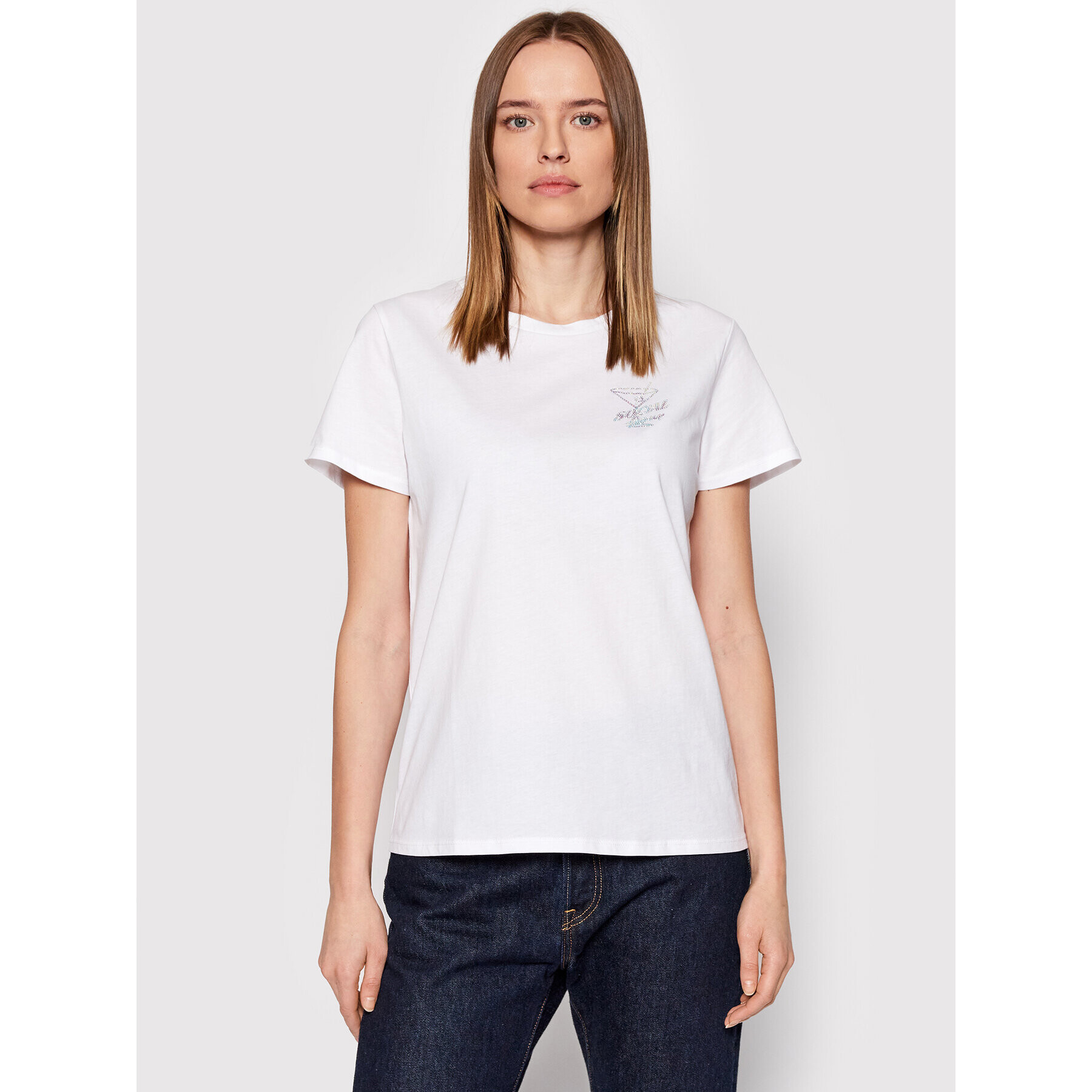 Guess Тишърт W2GI46 K9RM1 Бял Regular Fit - Pepit.bg
