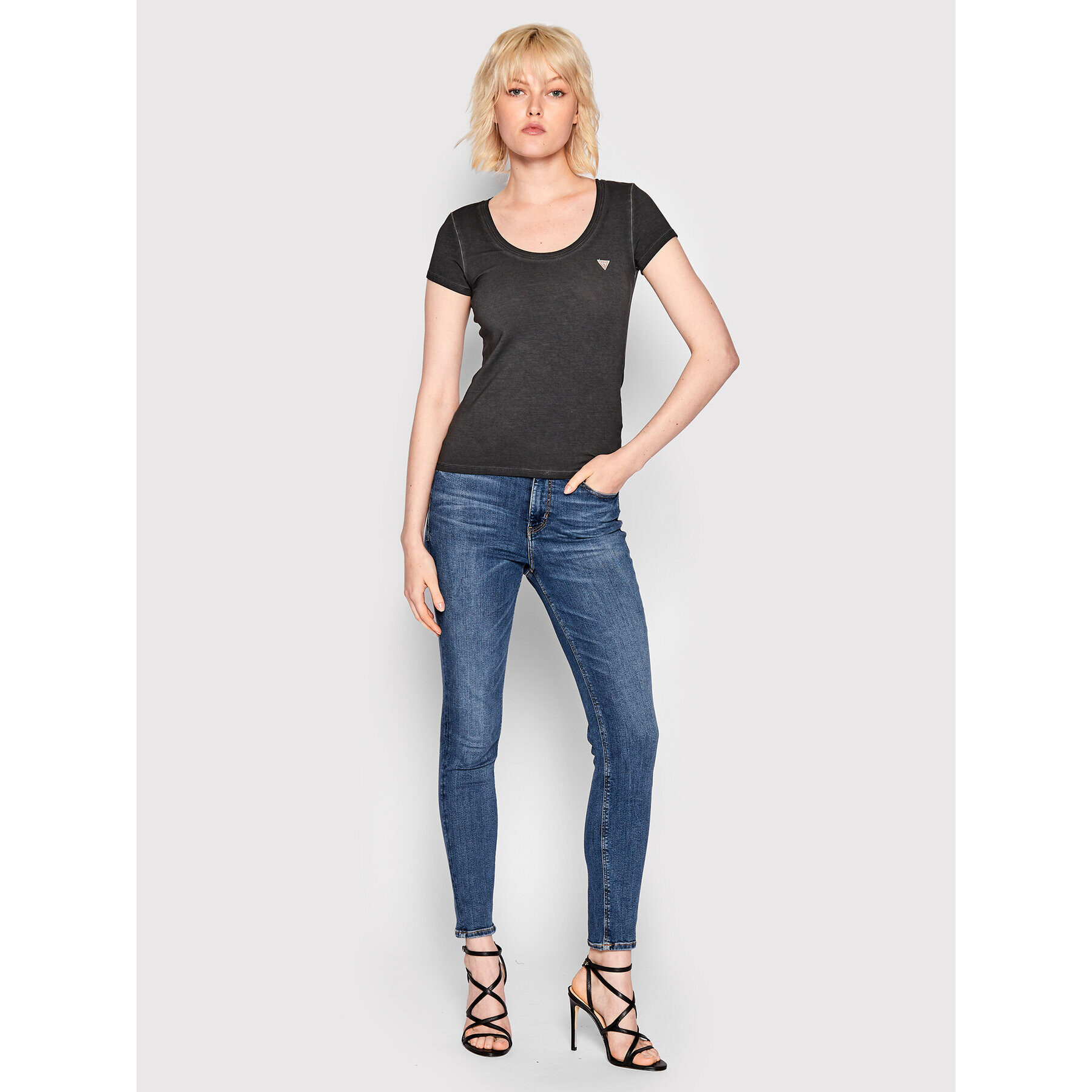 Guess Тишърт W2GI52 KA0Q1 Сив Slim Fit - Pepit.bg
