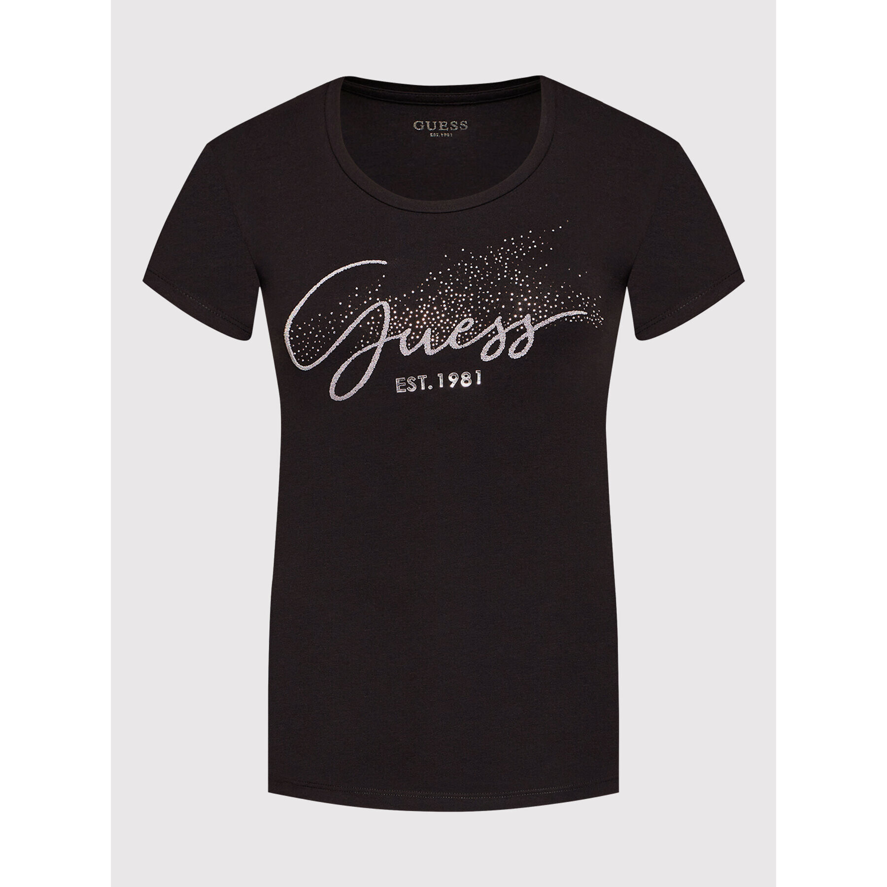 Guess Тишърт W2RI04 J1300 Черен Slim Fit - Pepit.bg