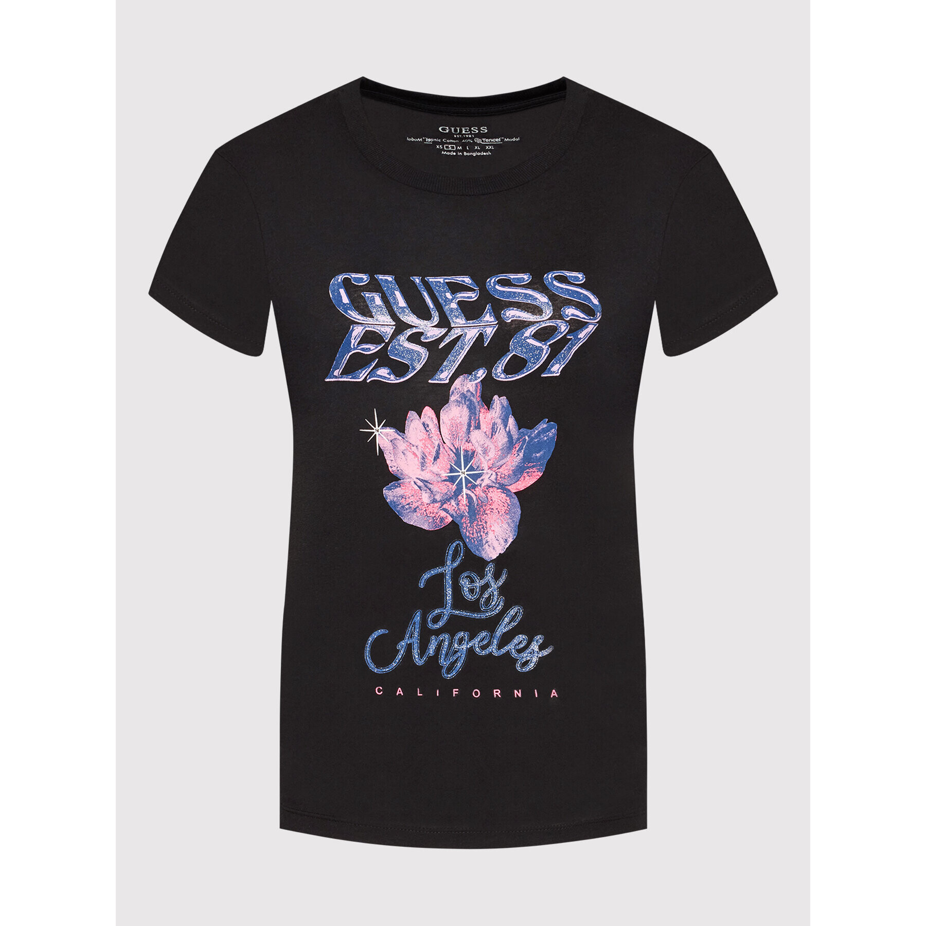 Guess Тишърт W2RI13 K9RV0 Черен Regular Fit - Pepit.bg