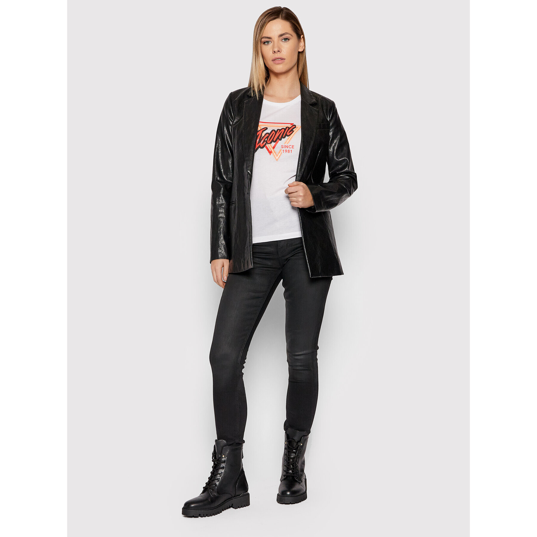 Guess Тишърт W2RI14 K9RV0 Бял Regular Fit - Pepit.bg