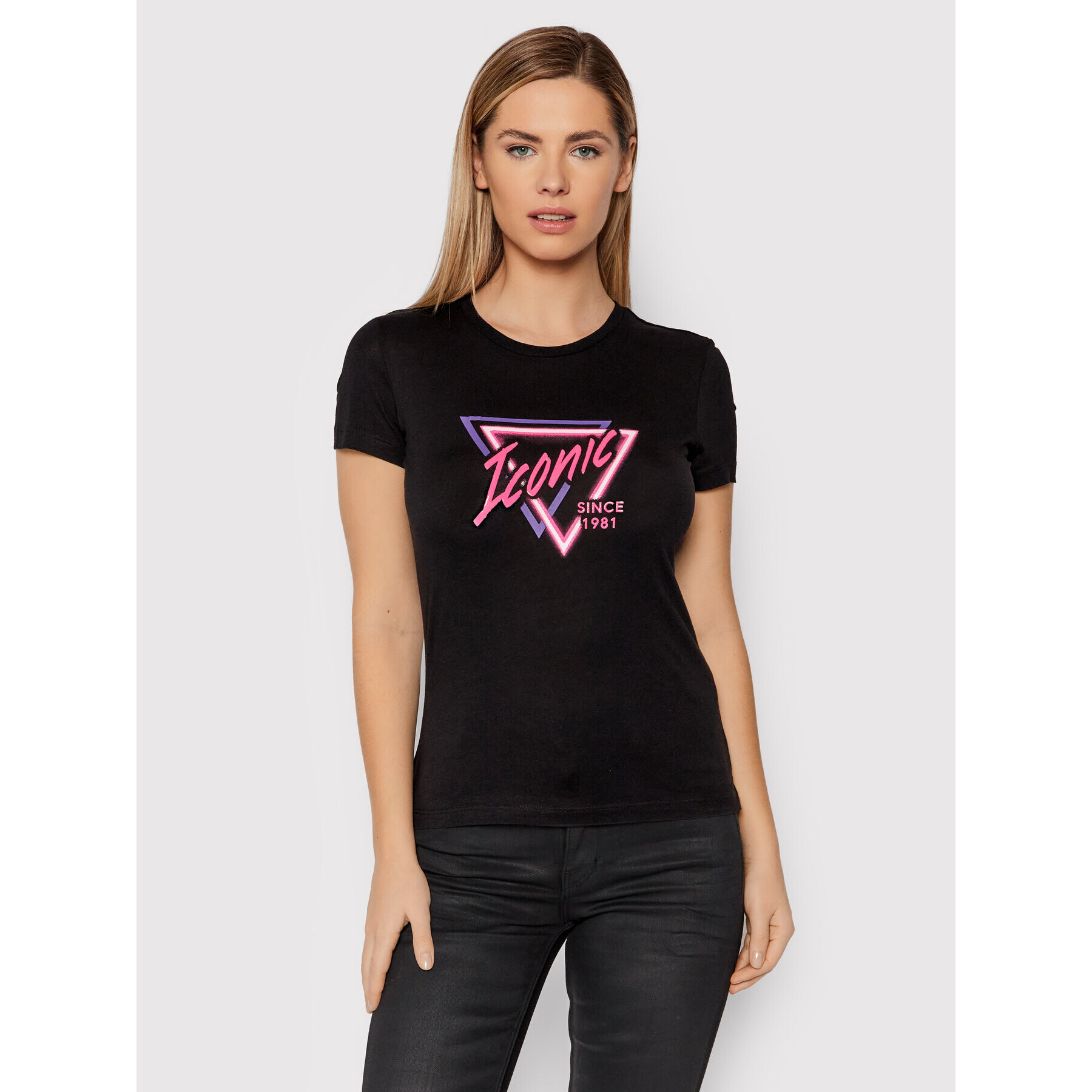Guess Тишърт W2RI14 K9RV0 Черен Regular Fit - Pepit.bg