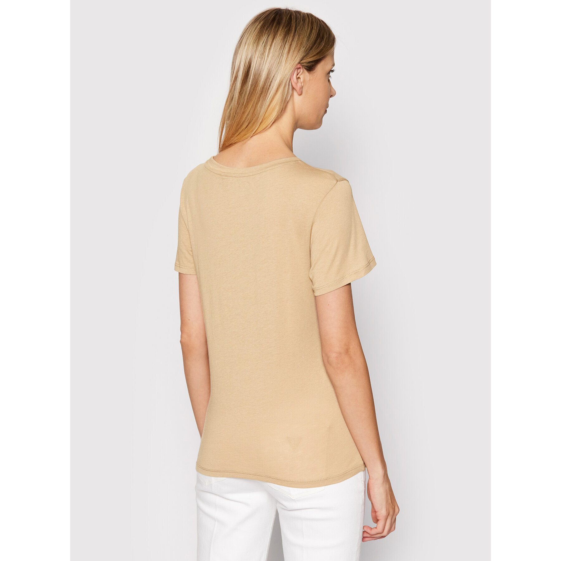 Guess Тишърт Amour W2RI18 K9TD3 Бежов Regular Fit - Pepit.bg