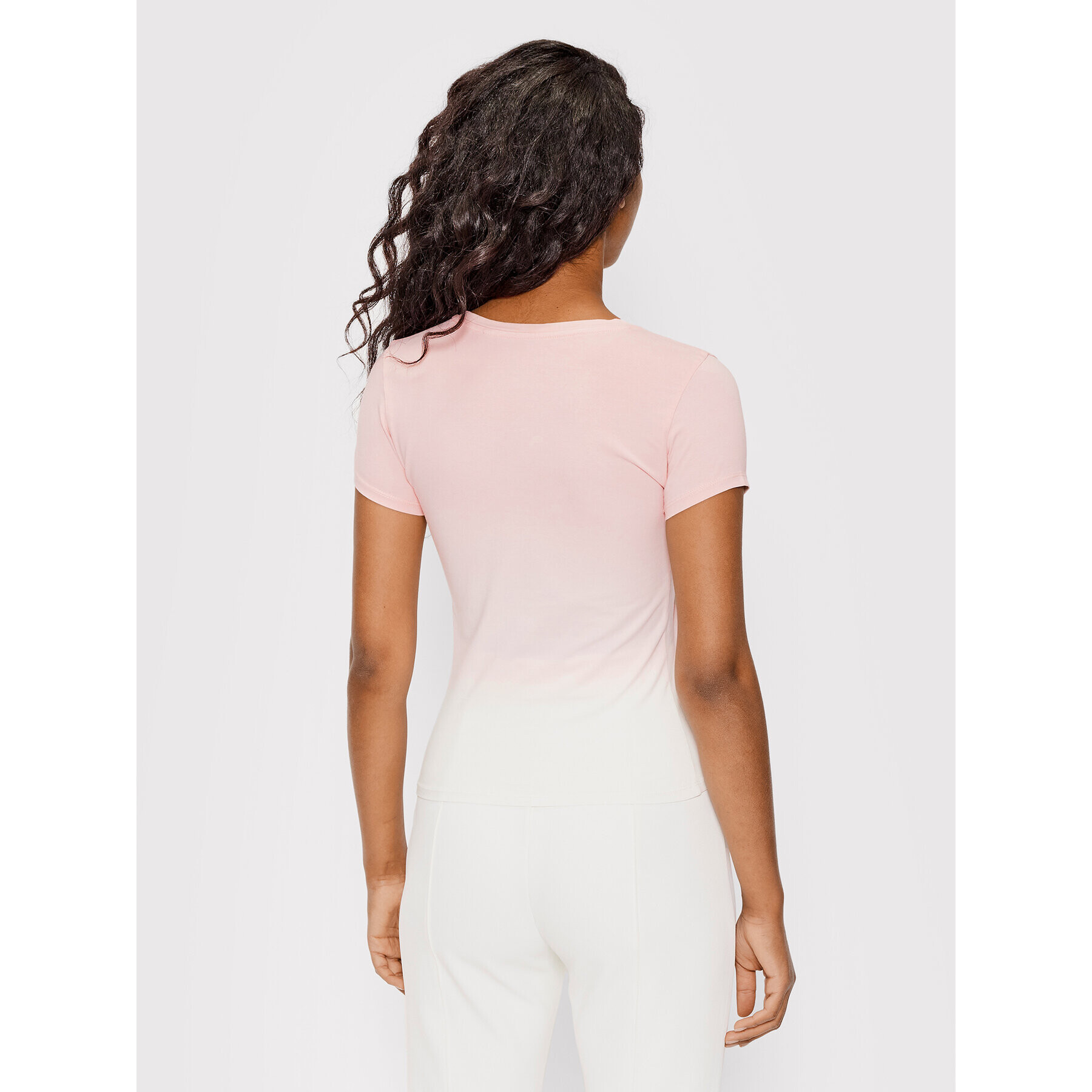 Guess Тишърт W2YI01 KA0Q1 Розов Slim Fit - Pepit.bg