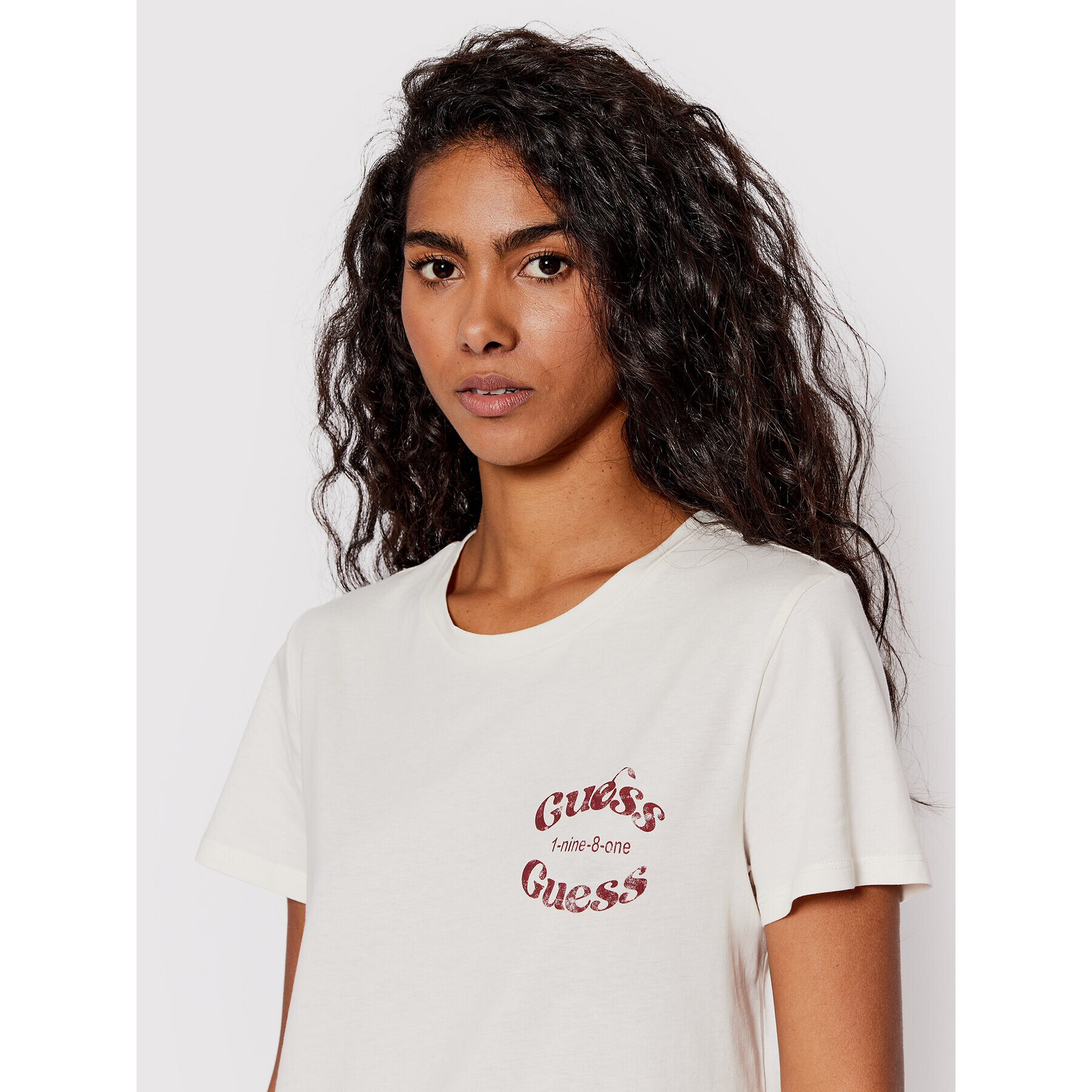 Guess Тишърт W2YI02 K9RM1 Бял Regular Fit - Pepit.bg