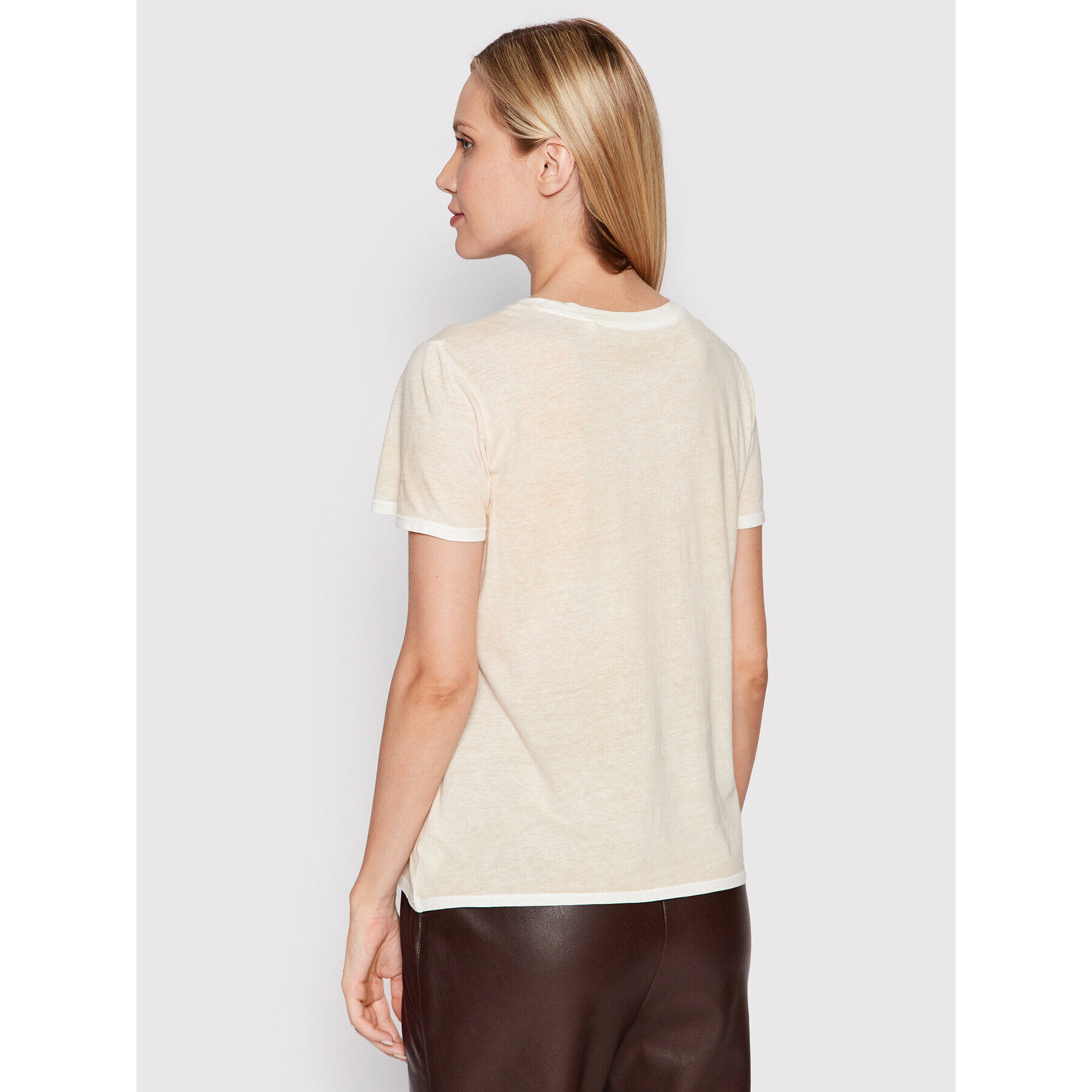 Guess Тишърт W2YI03 K9SN1 Бежов Regular Fit - Pepit.bg