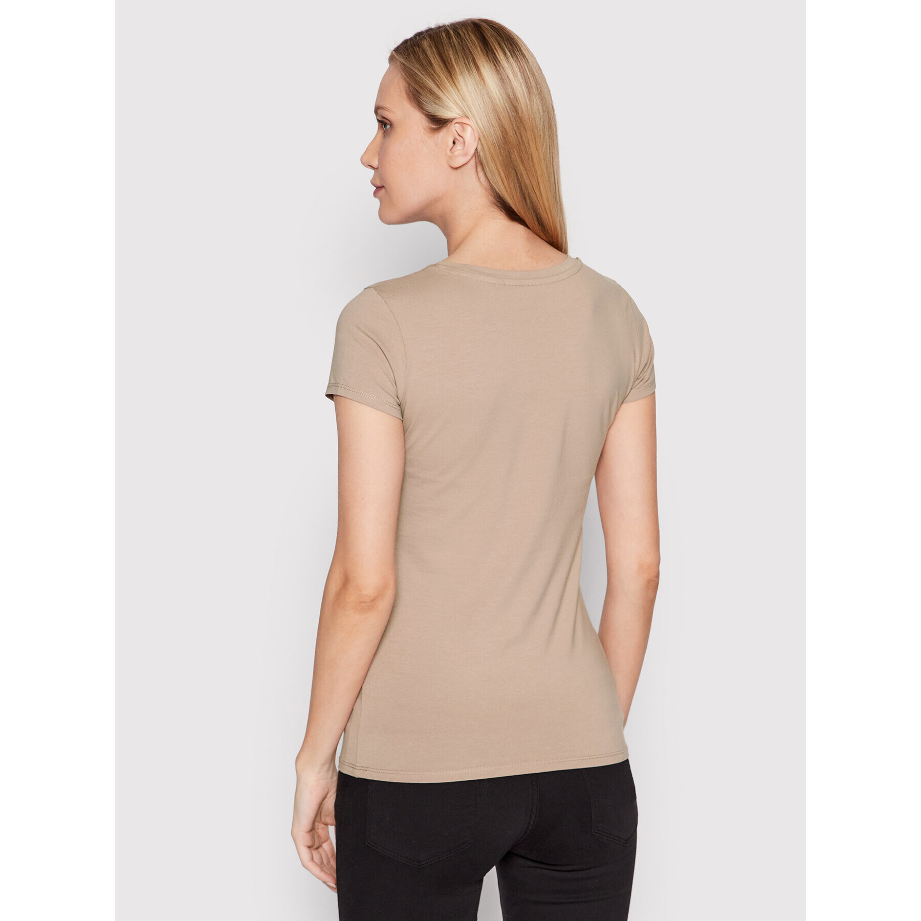 Guess Тишърт W2YI07 KA0Q1 Бежов Slim Fit - Pepit.bg