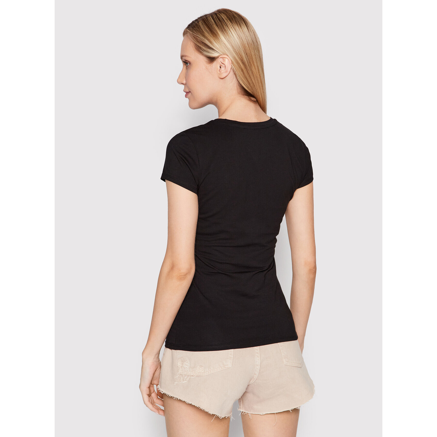 Guess Тишърт W2YI07 KA0Q1 Черен Slim Fit - Pepit.bg