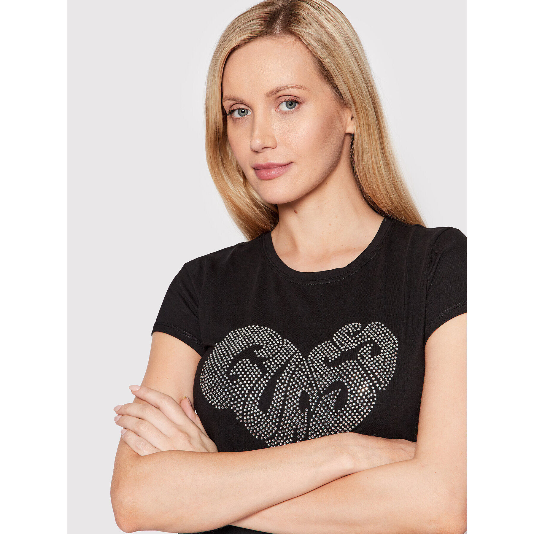 Guess Тишърт W2YI07 KA0Q1 Черен Slim Fit - Pepit.bg