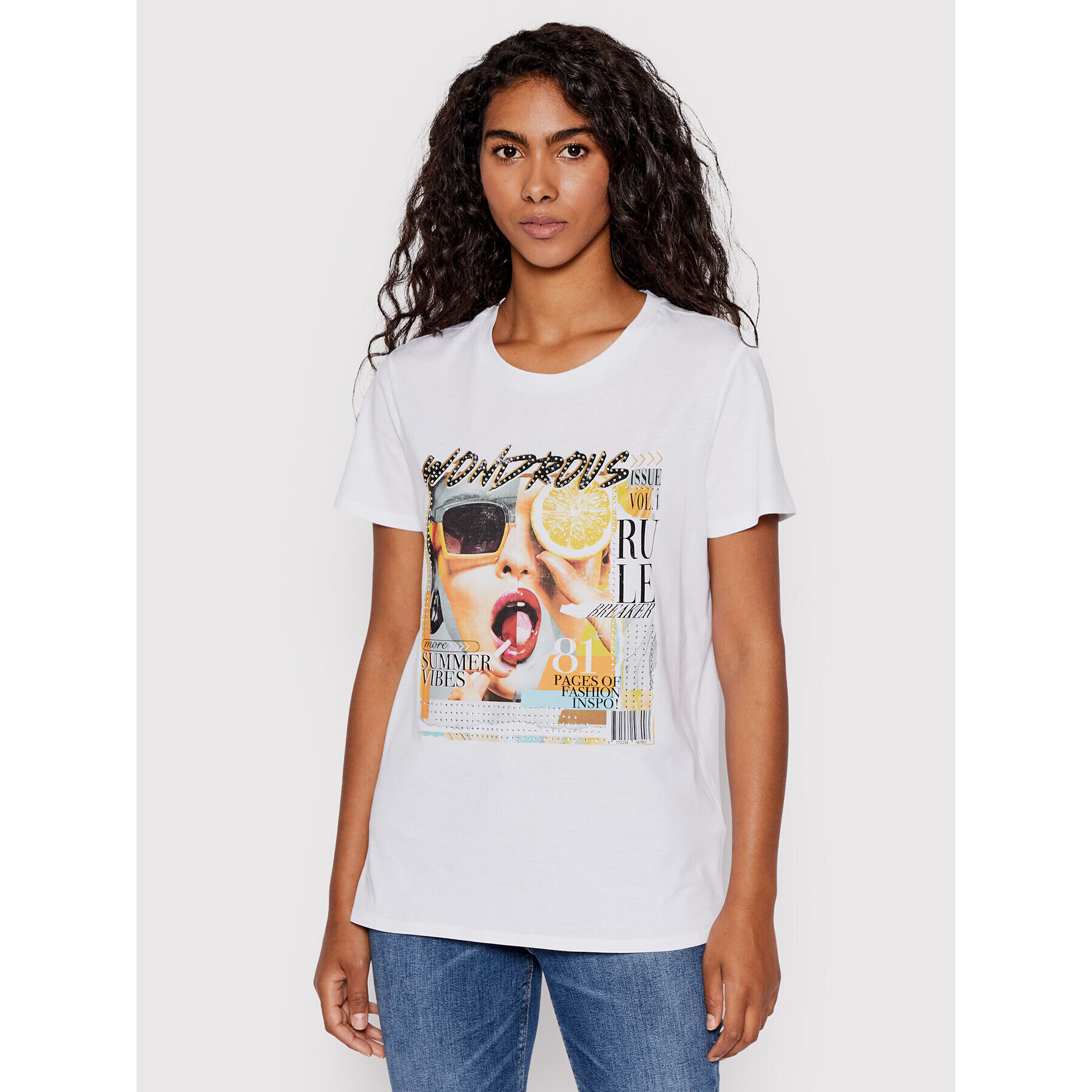 Guess Тишърт W2YI08 K9RM1 Бял Regular Fit - Pepit.bg