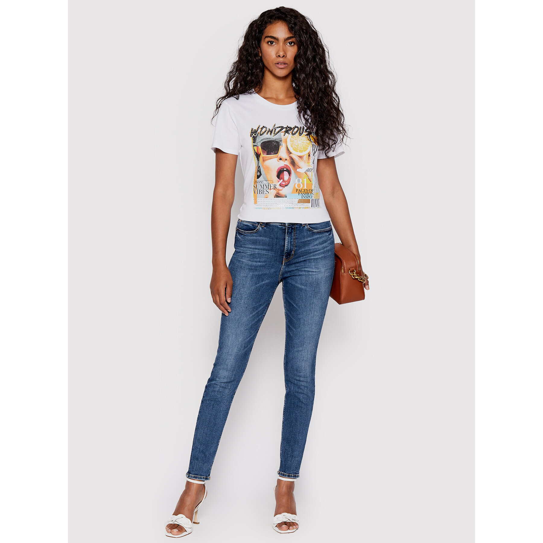 Guess Тишърт W2YI08 K9RM1 Бял Regular Fit - Pepit.bg