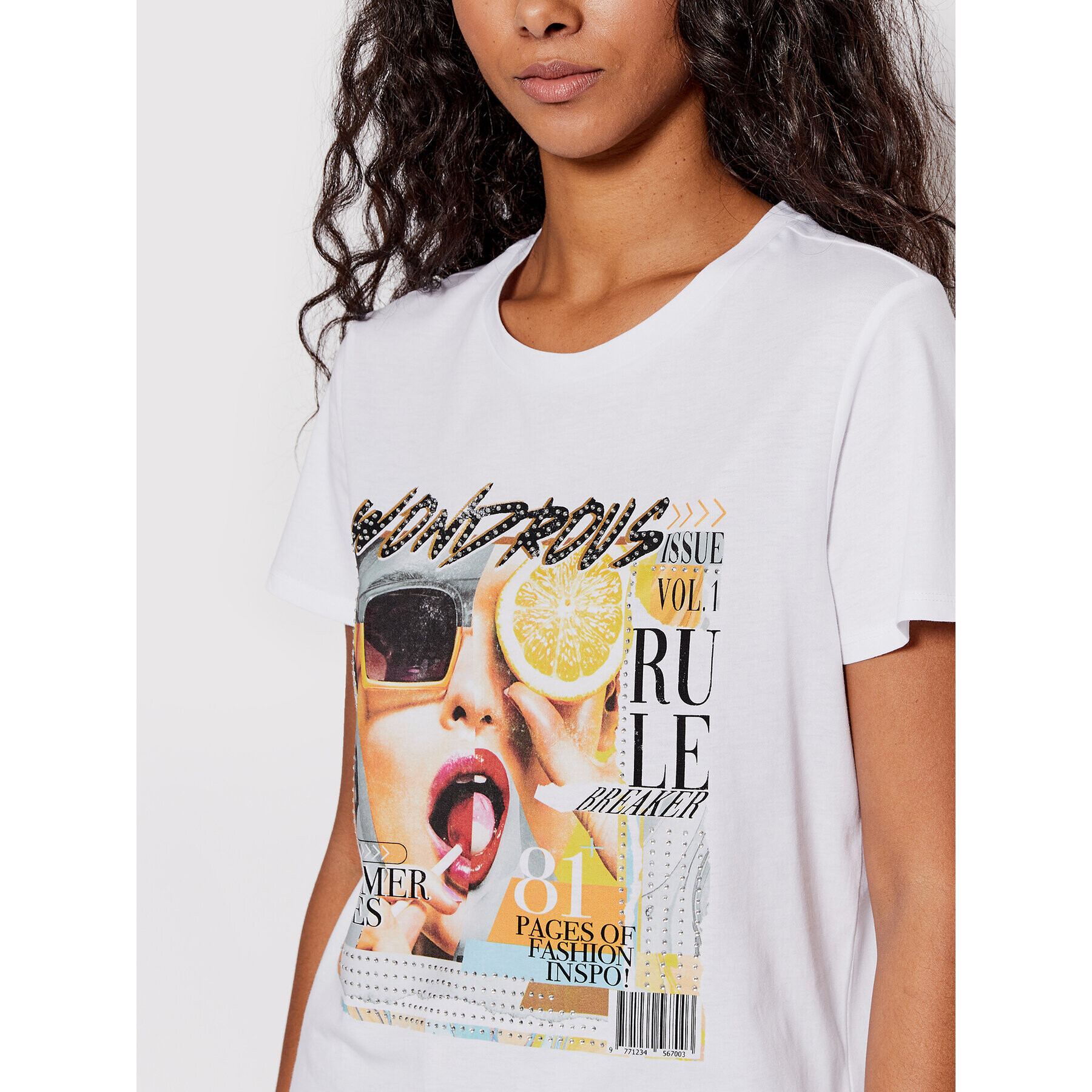 Guess Тишърт W2YI08 K9RM1 Бял Regular Fit - Pepit.bg
