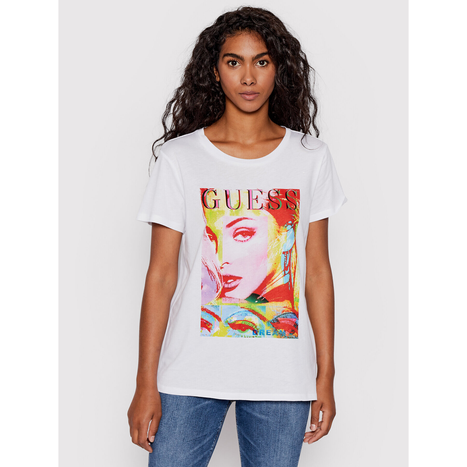 Guess Тишърт W2YI13 K9SN1 Бял Regular Fit - Pepit.bg