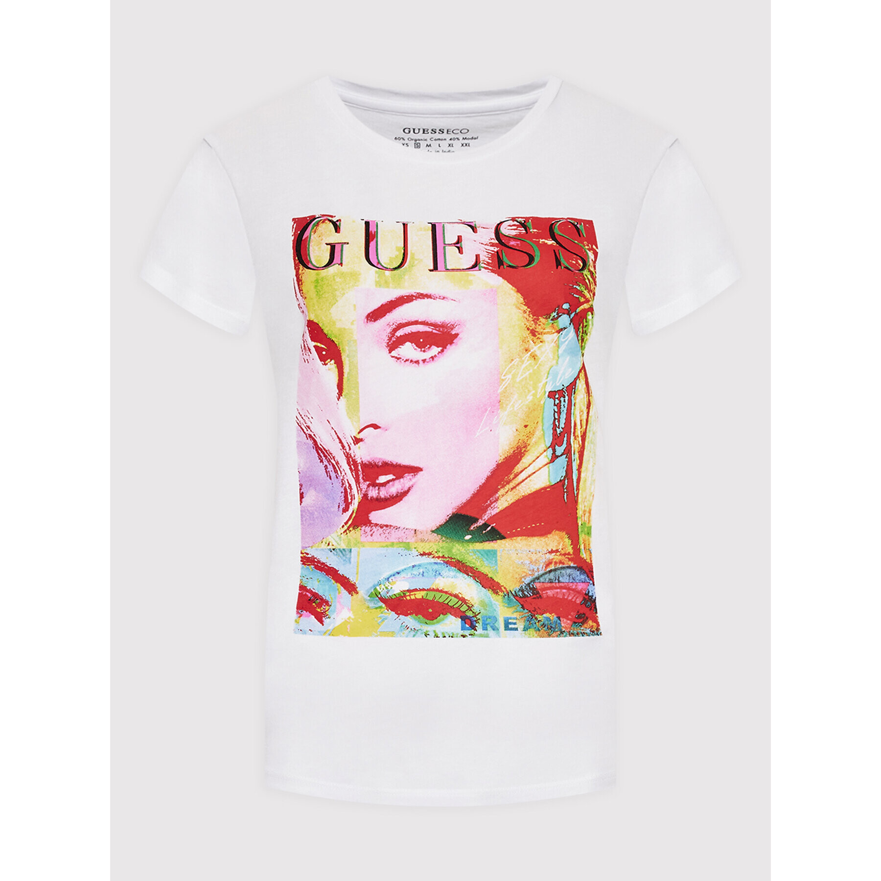 Guess Тишърт W2YI13 K9SN1 Бял Regular Fit - Pepit.bg