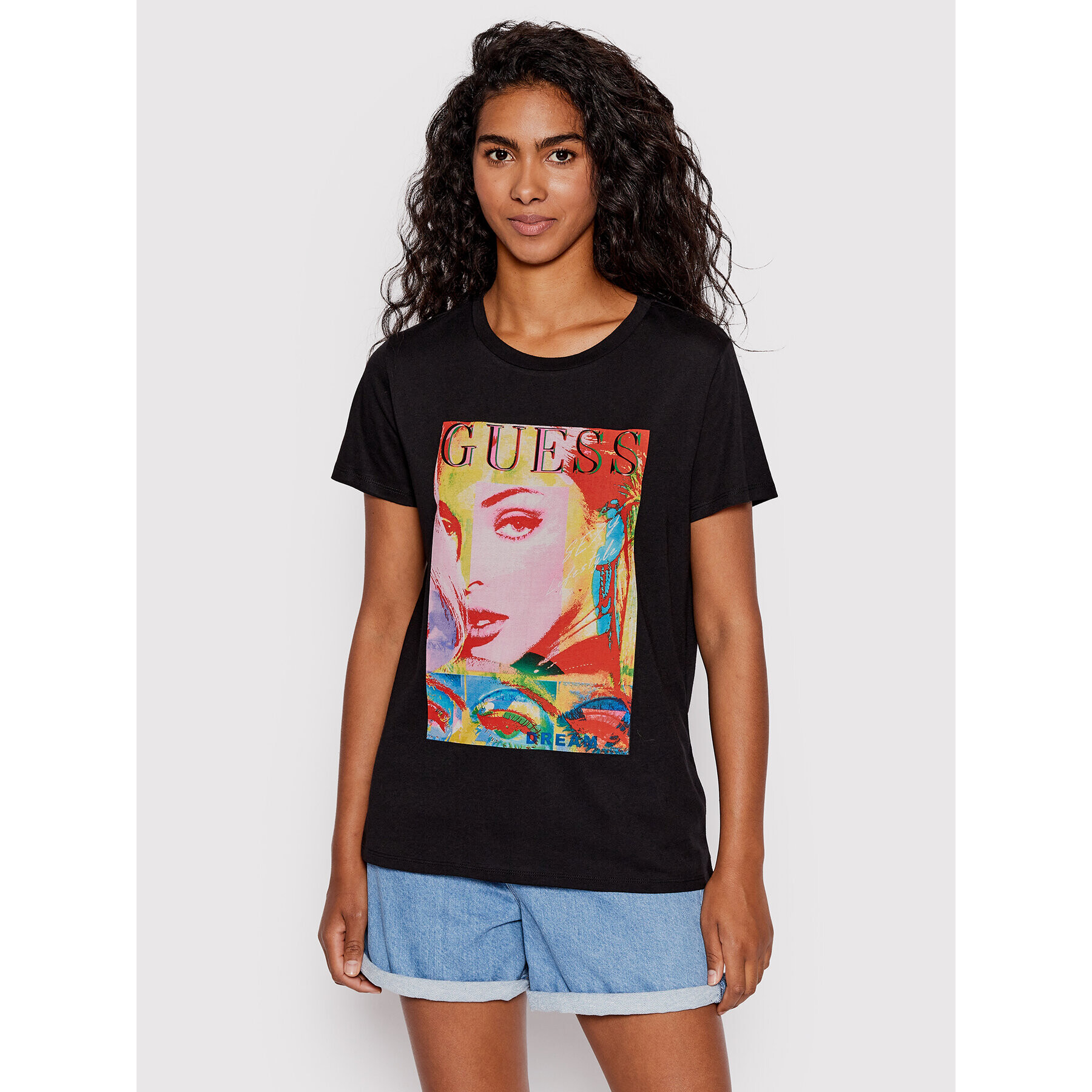 Guess Тишърт W2YI13 K9SN1 Черен Regular Fit - Pepit.bg