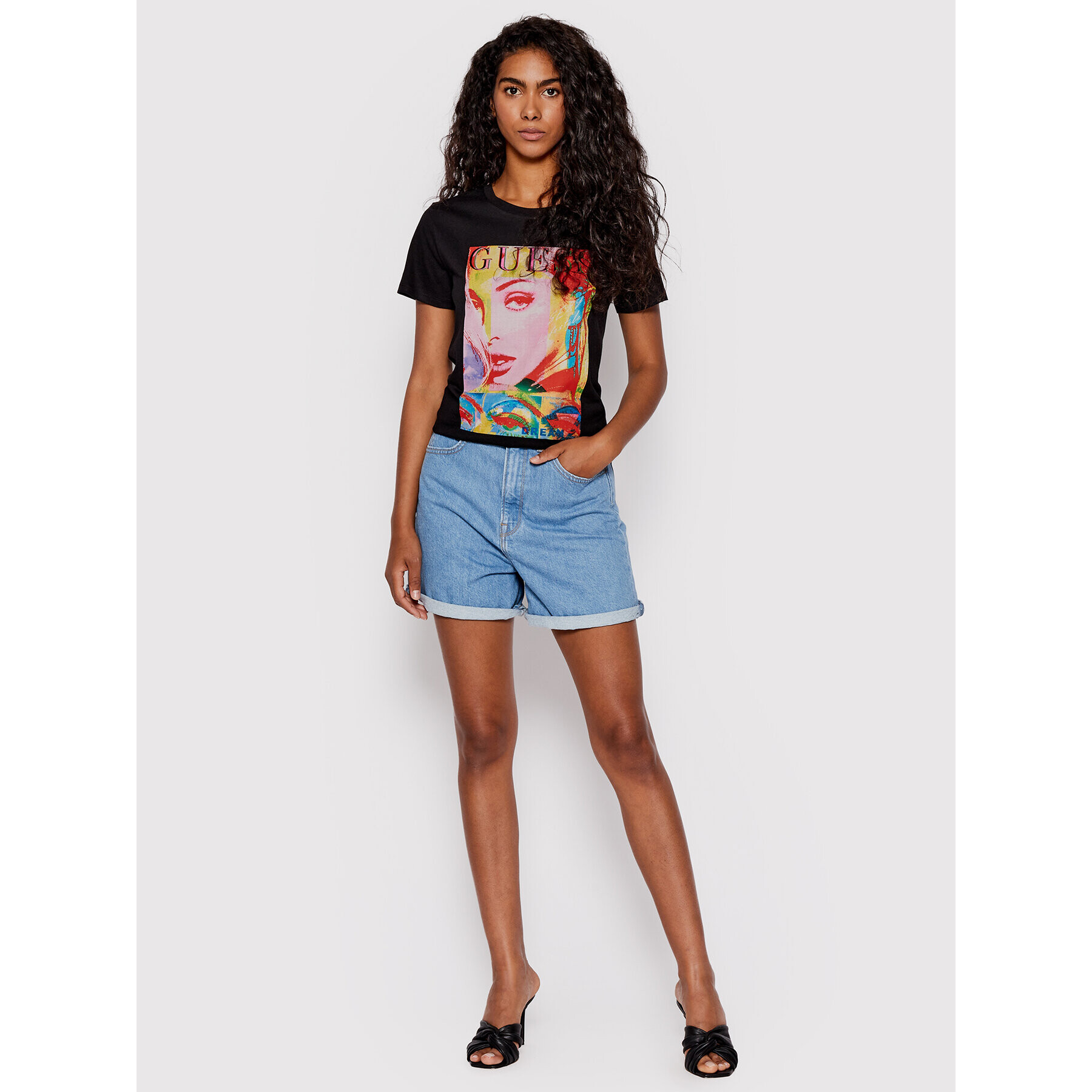 Guess Тишърт W2YI13 K9SN1 Черен Regular Fit - Pepit.bg